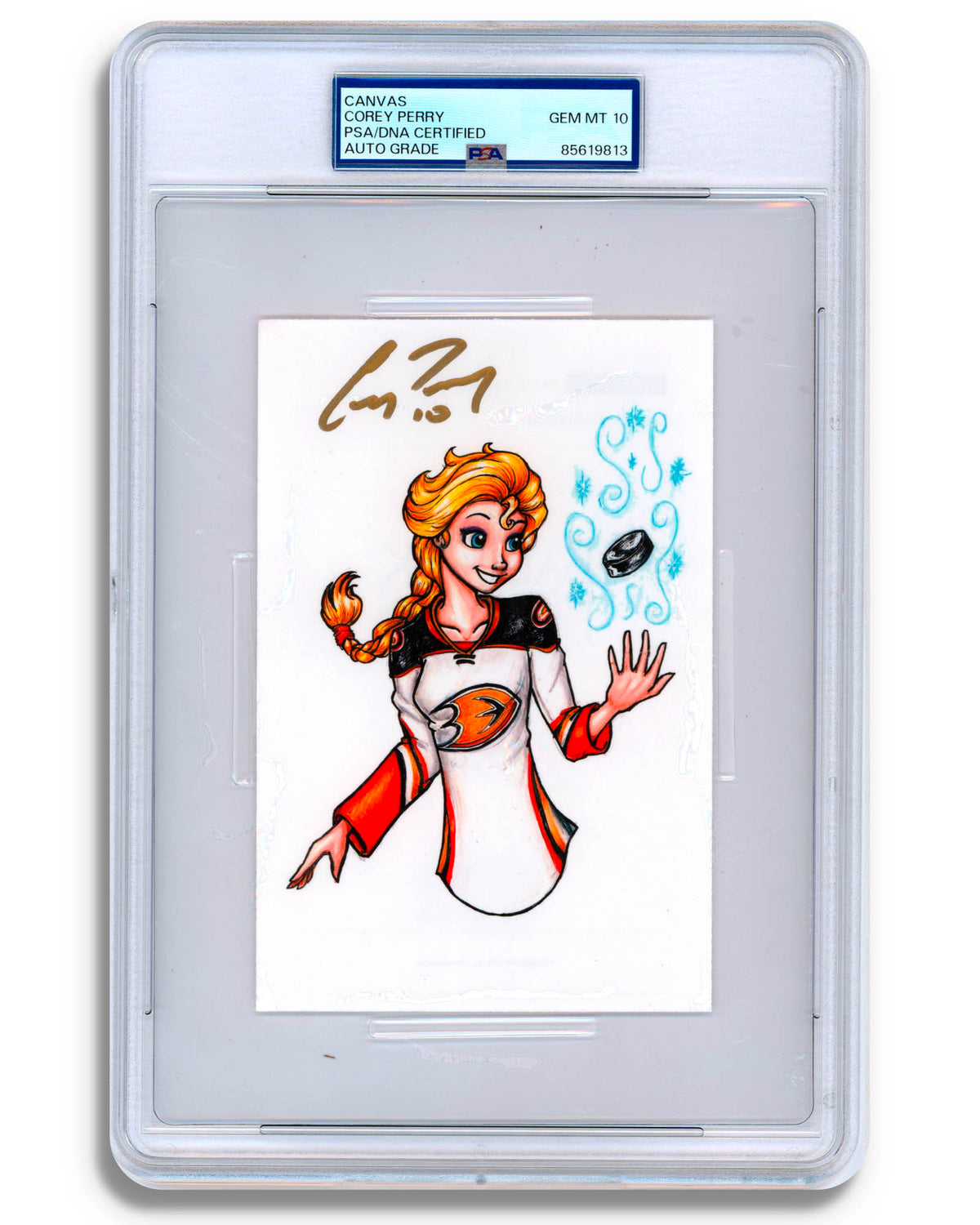 Ballpark Princess - Corey Perry Autographed - Art Slab - PSA Gem Mint 10