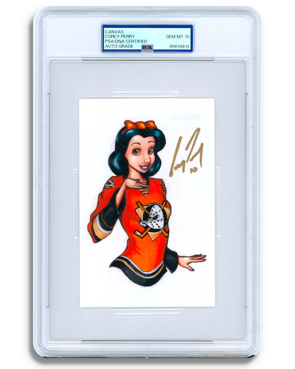 Ballpark Princess - Corey Perry Autographed - Art Slab - PSA Gem Mint 10