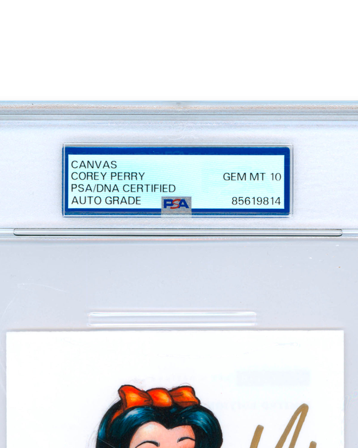 Corey Perry Signature Ballpark Princess - Corey Perry Autographed - Art Slab - PSA Gem Mint ...