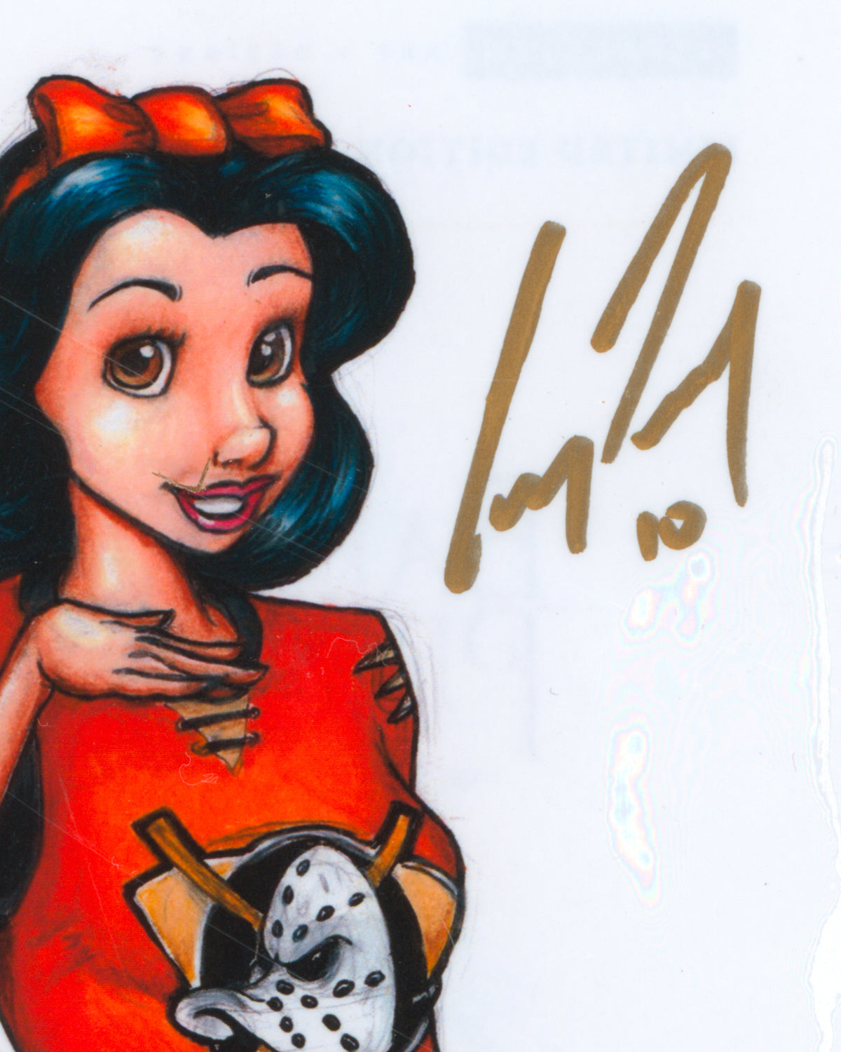 Ballpark Princess - Corey Perry Autographed - Art Slab - PSA Gem Mint 10