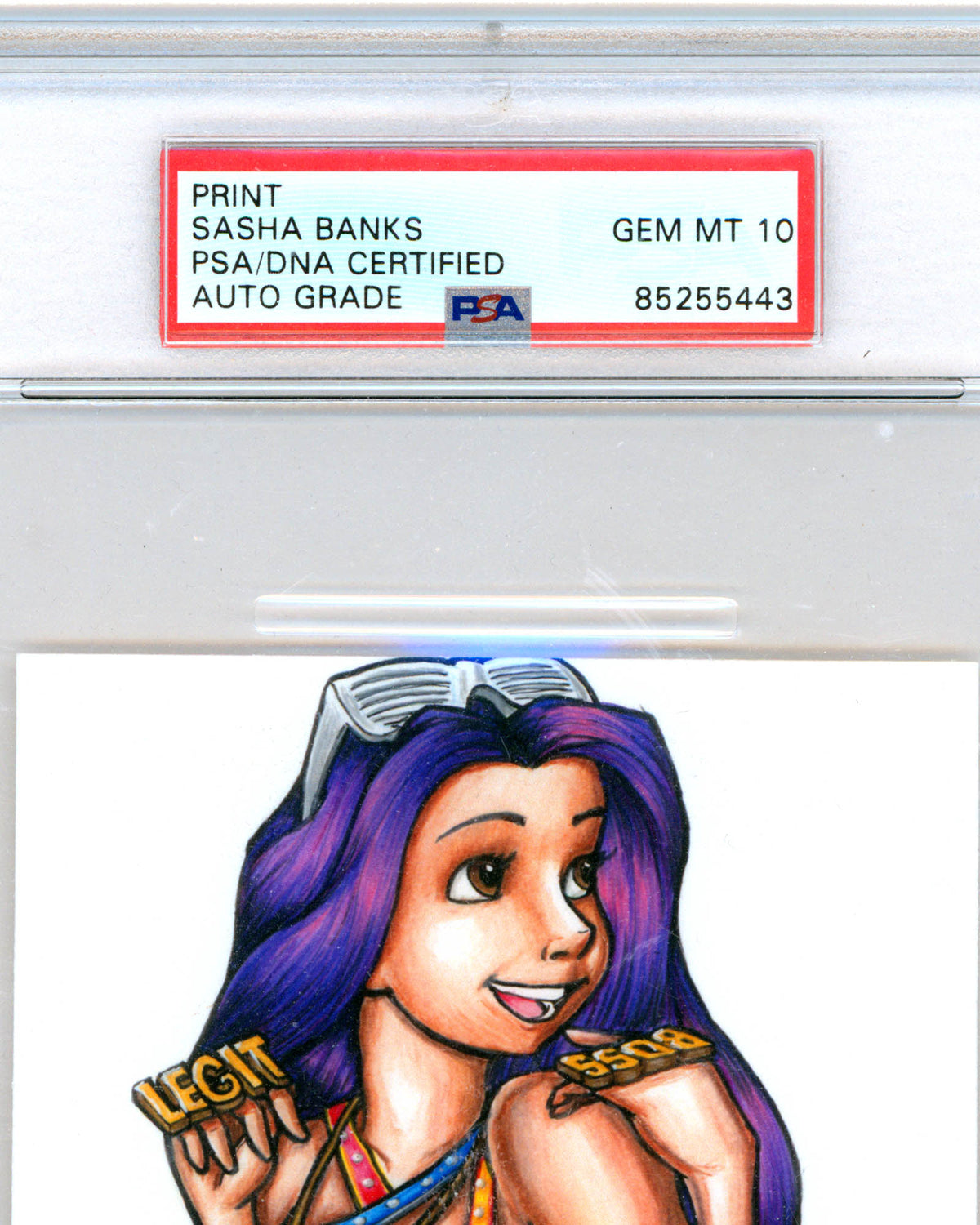 Legit Boss - Sasha Banks Autographed - PSA Gem Mint 10