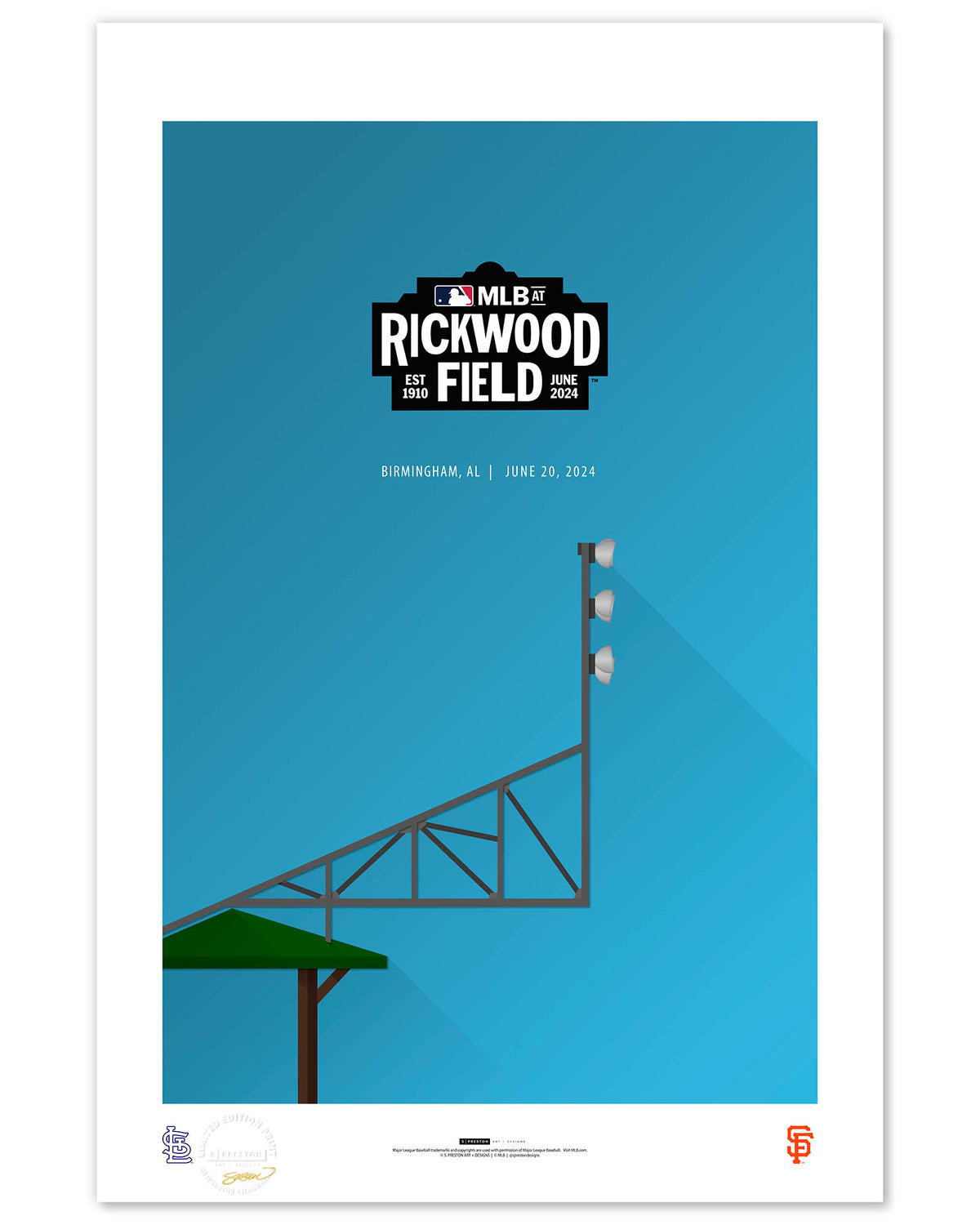 2024 MLB at Rickwood Field Limited Edition Art Prints
