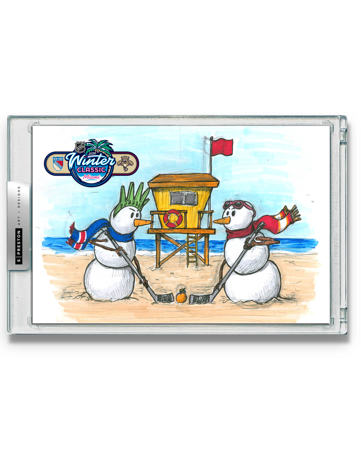 2026 NHL Winter Classic Sketch Limited Edition Art Slab