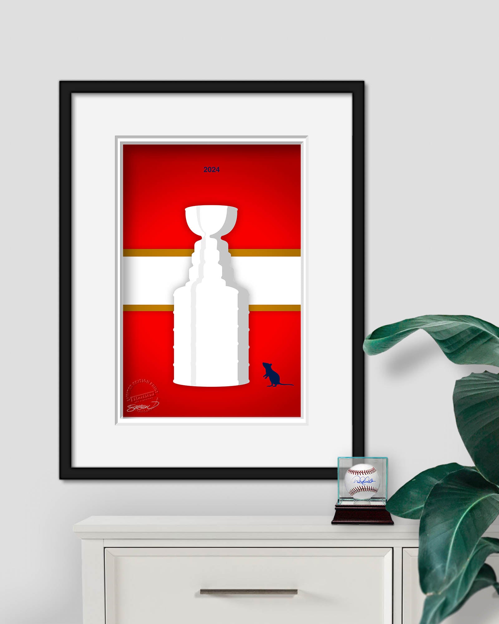 Minimalist Stanley Cup 2024 Florida Panthers Limited Ed. Art Print