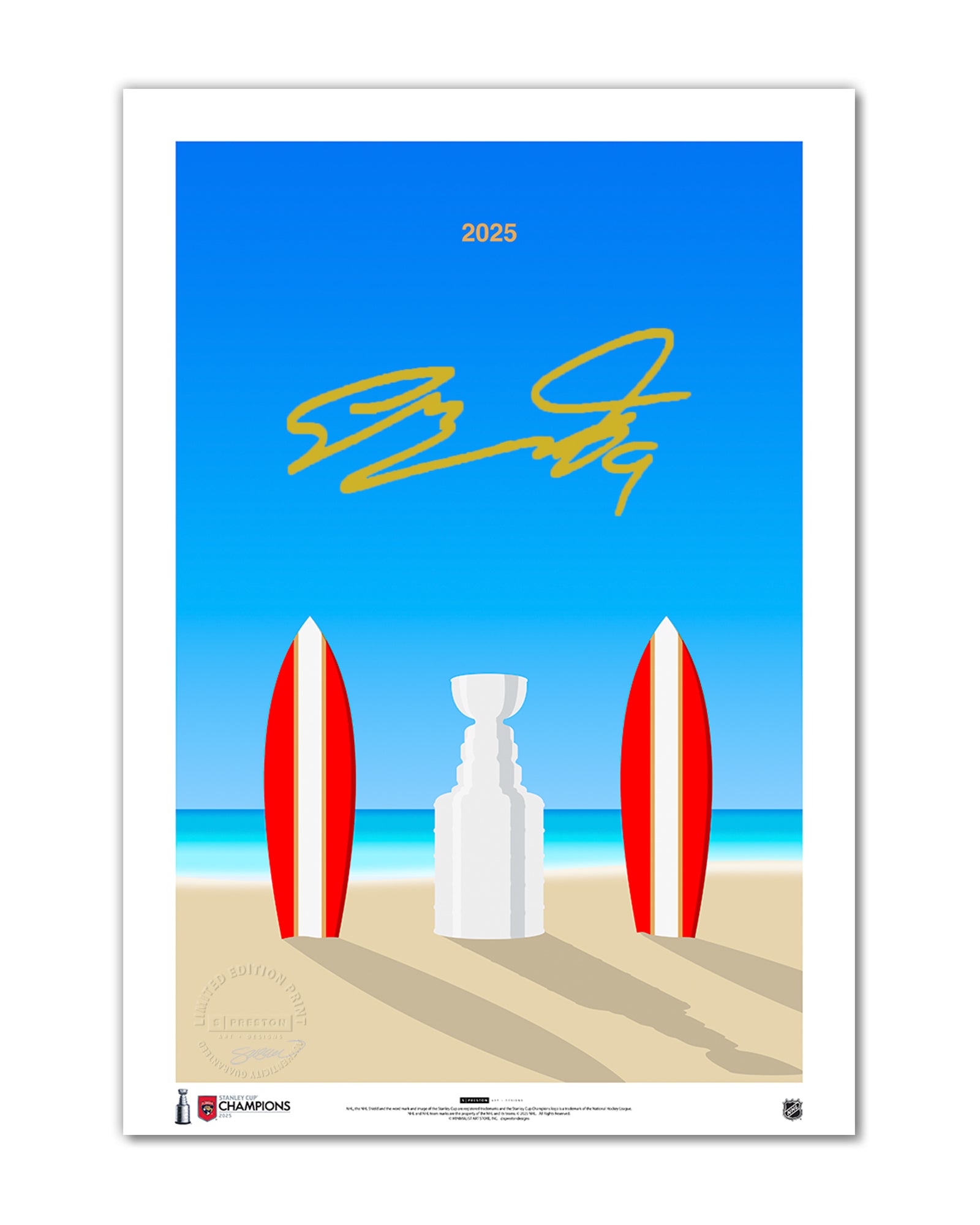 Minimalist Stanley Cup Champion 2025 Florida Panthers Limited Ed