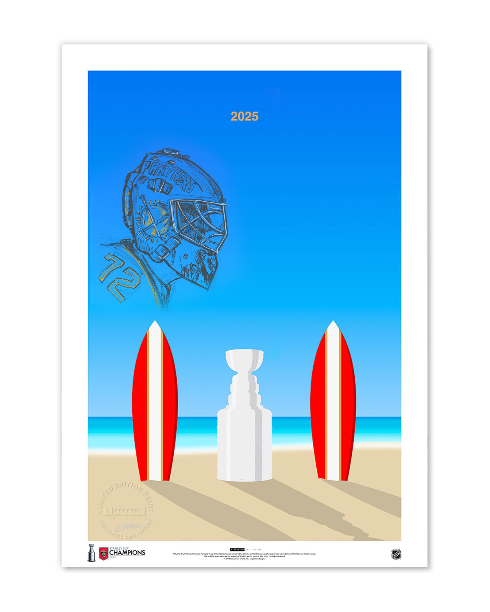 Minimalist Stanley Cup Champion 2025 Florida Panthers Limited Ed
