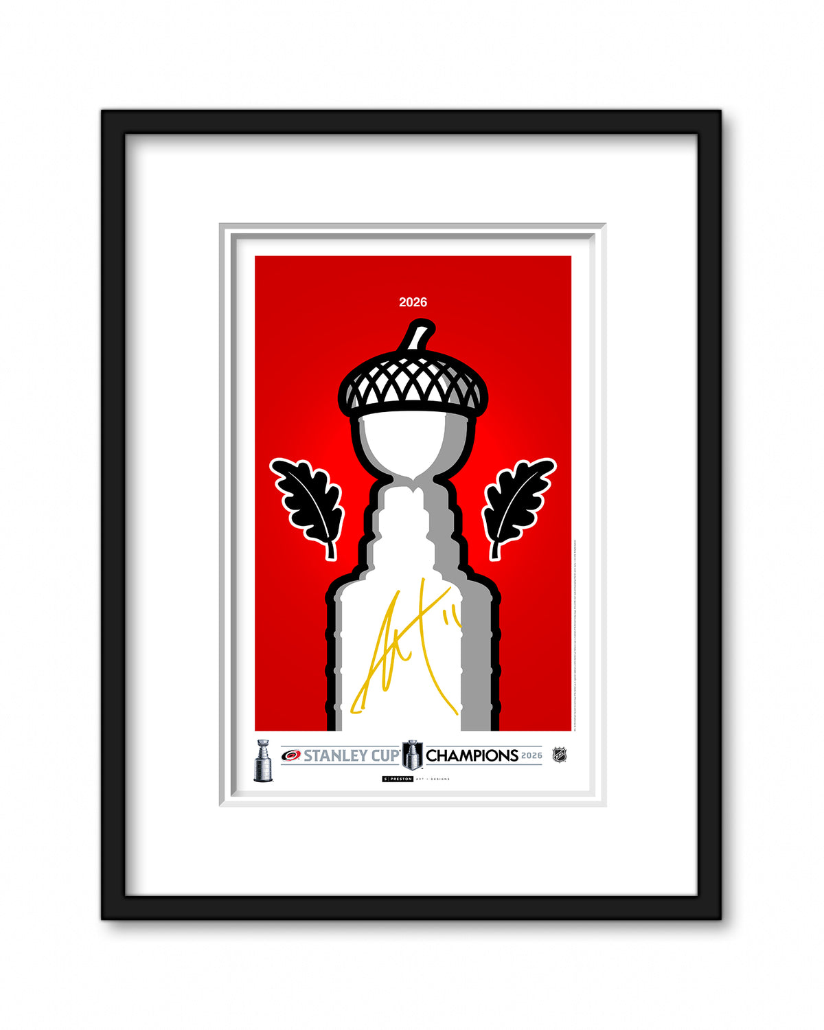 Minimalist Stanley Cup 2026 Autographed Jordan Staal Art - Authenticated