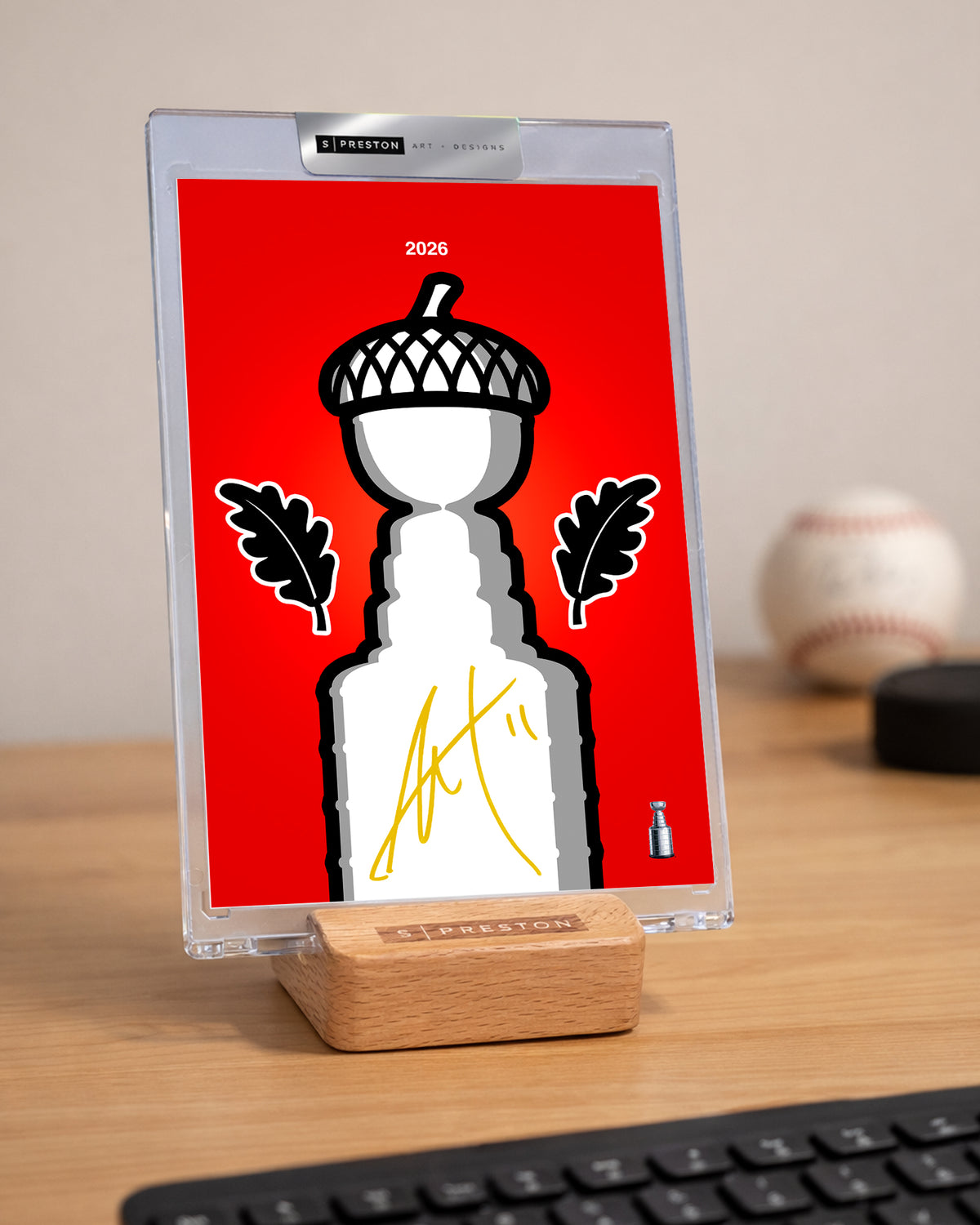 Minimalist Stanley Cup 2026 Autographed Jordan Staal Art - Authenticated