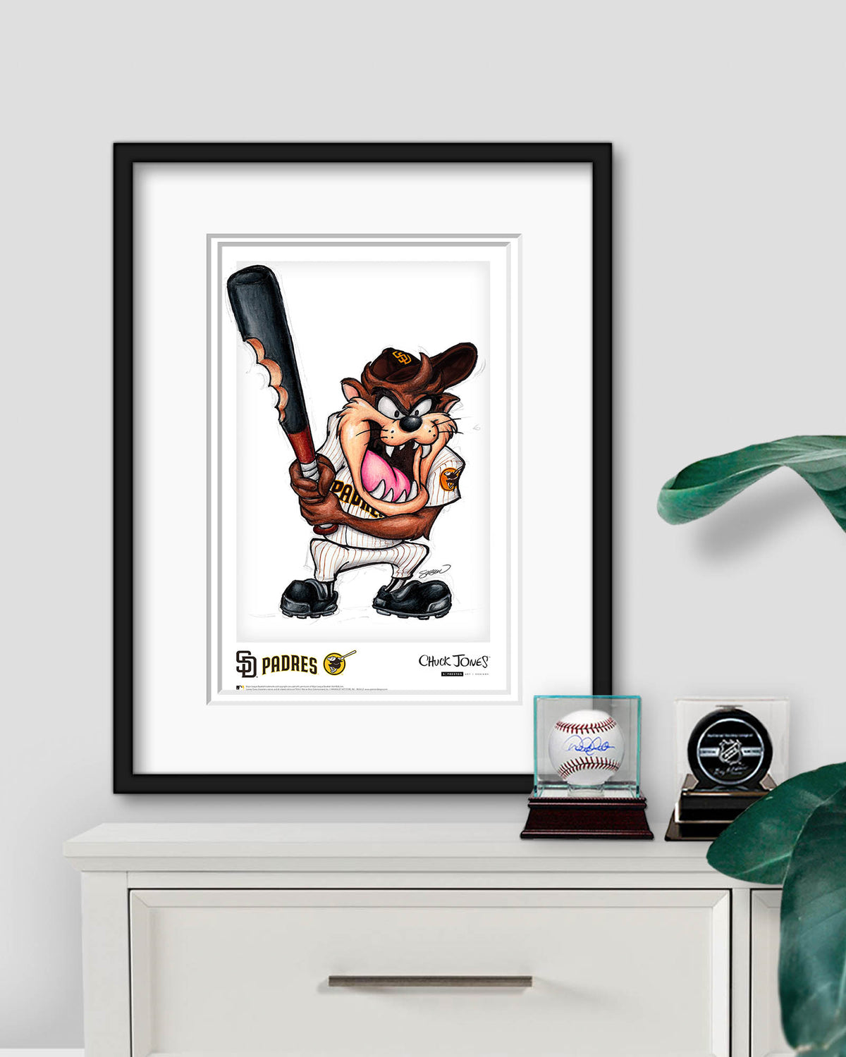 Taz On Deck x MLB Padres Poster Print