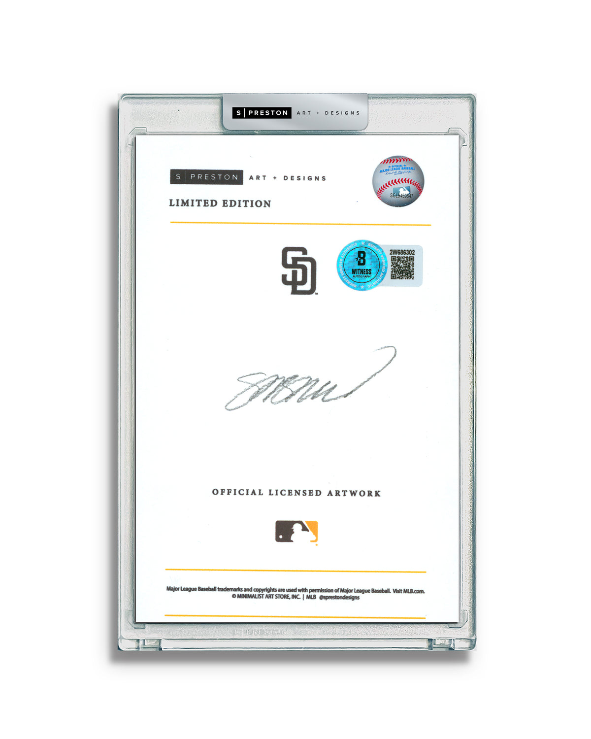 Minimalist Petco Park -Luis Arraez Autograph Slab - Authenticated