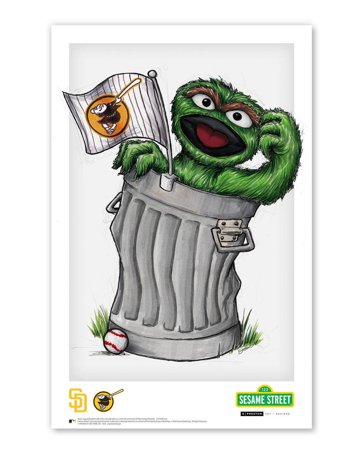 Oscar Rep Your Colours x MLB Padres Limited Edition Art Print