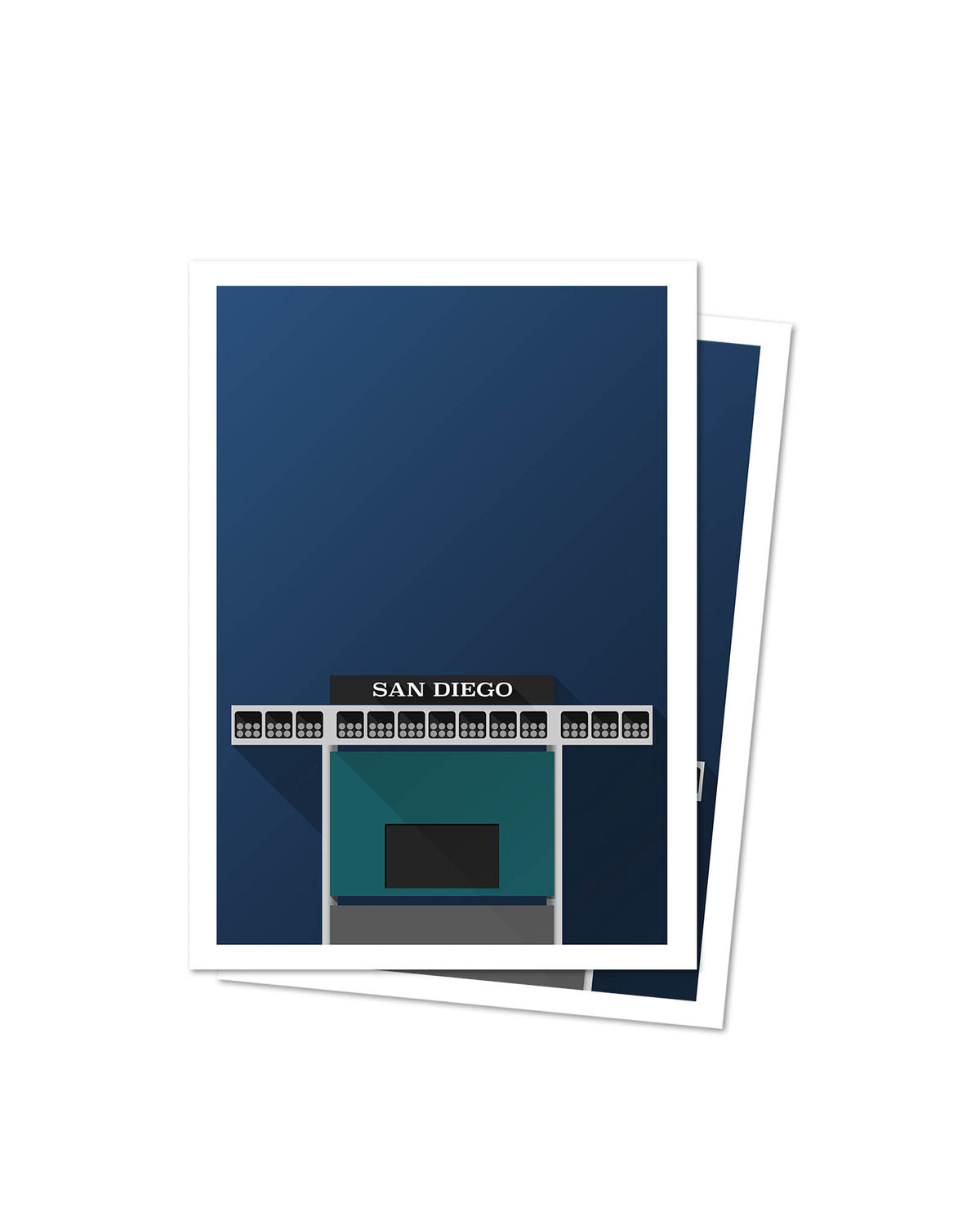 Minimalist Jack Murphy Stadium Postcard