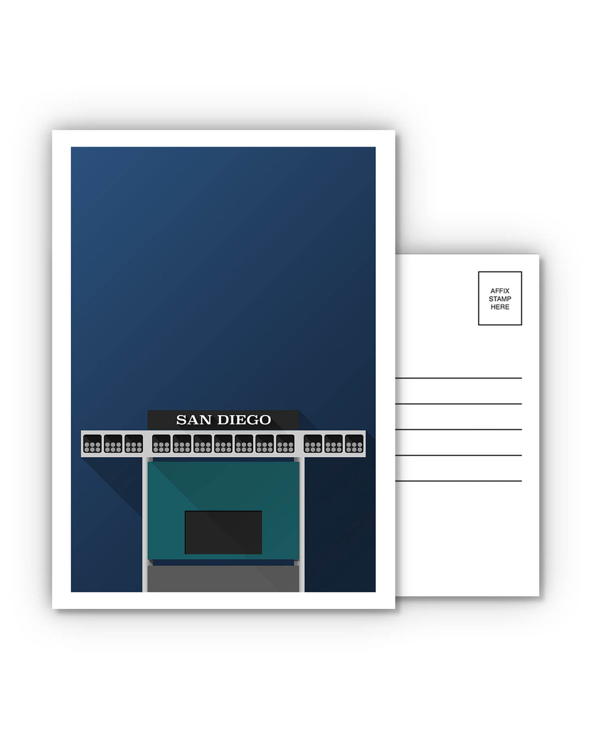 Minimalist Jack Murphy Stadium Postcard