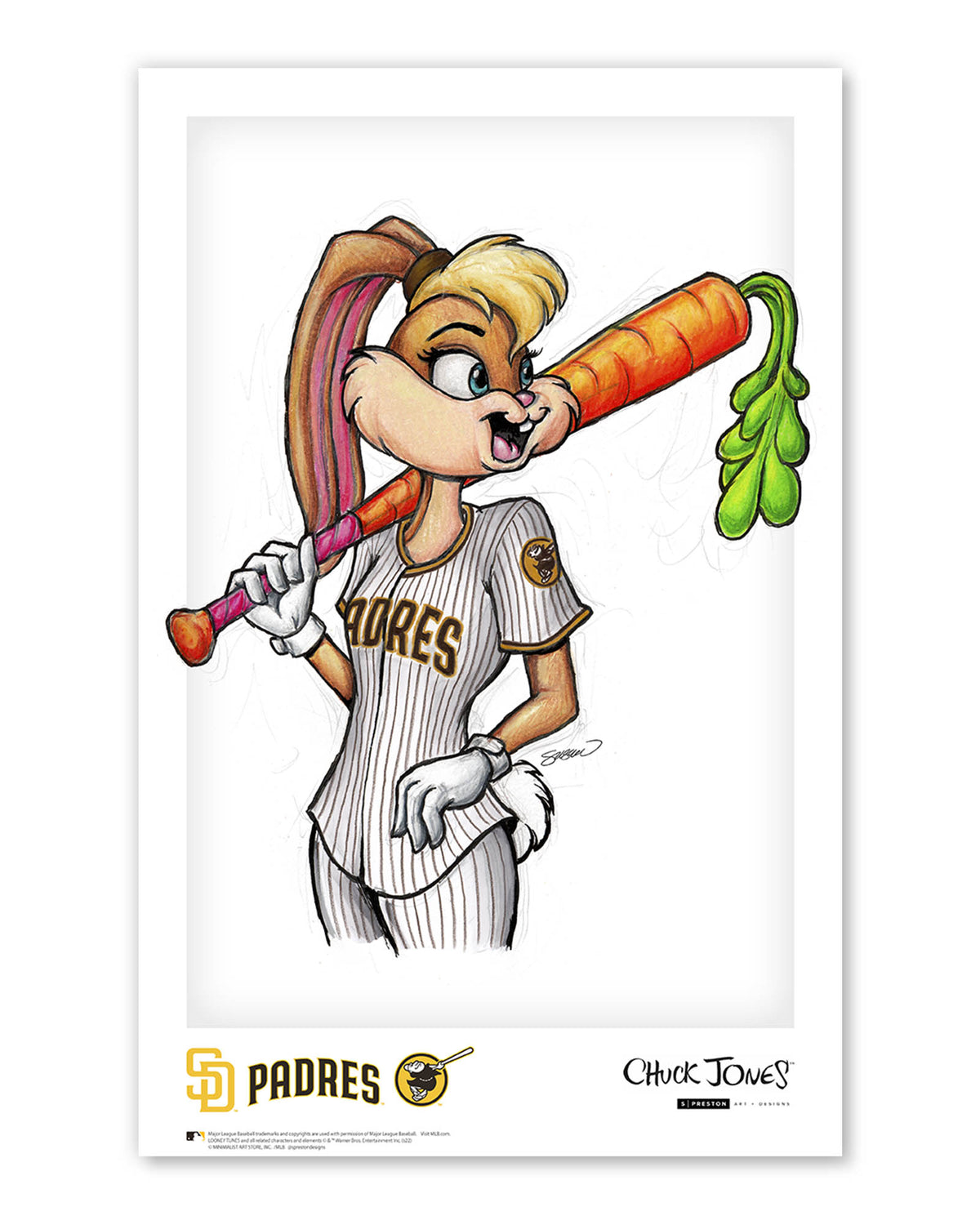 Lola Bunny x MLB Padres Limited Edition Art Print