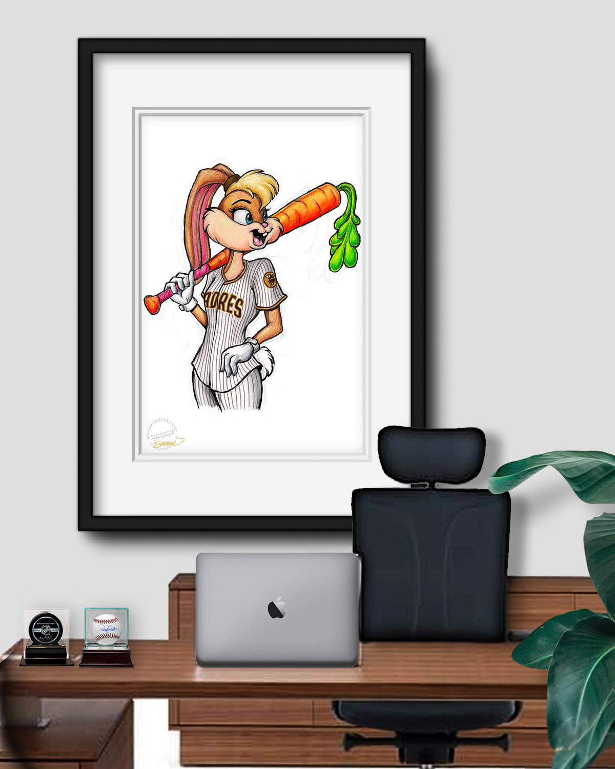 Lola Bunny x MLB Padres Limited Edition Fine Art Print