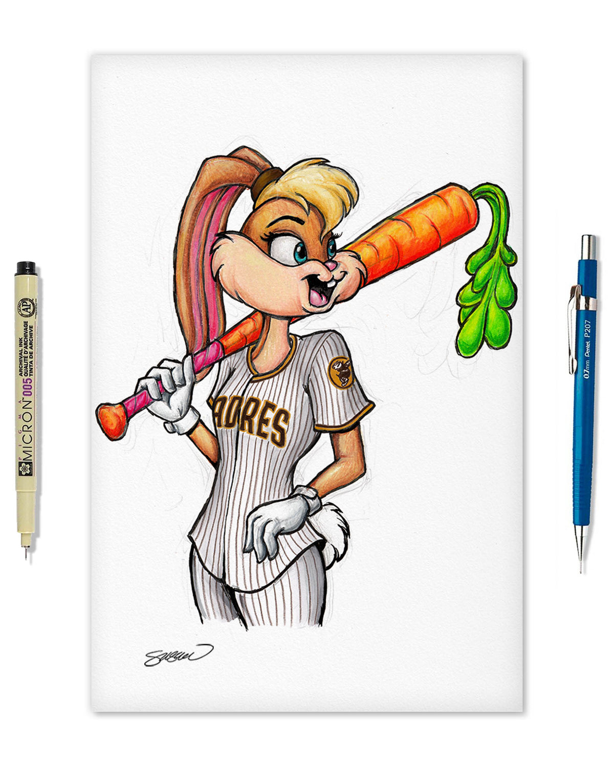 Lola Bunny x MLB Padres Limited Edition Fine Art Print