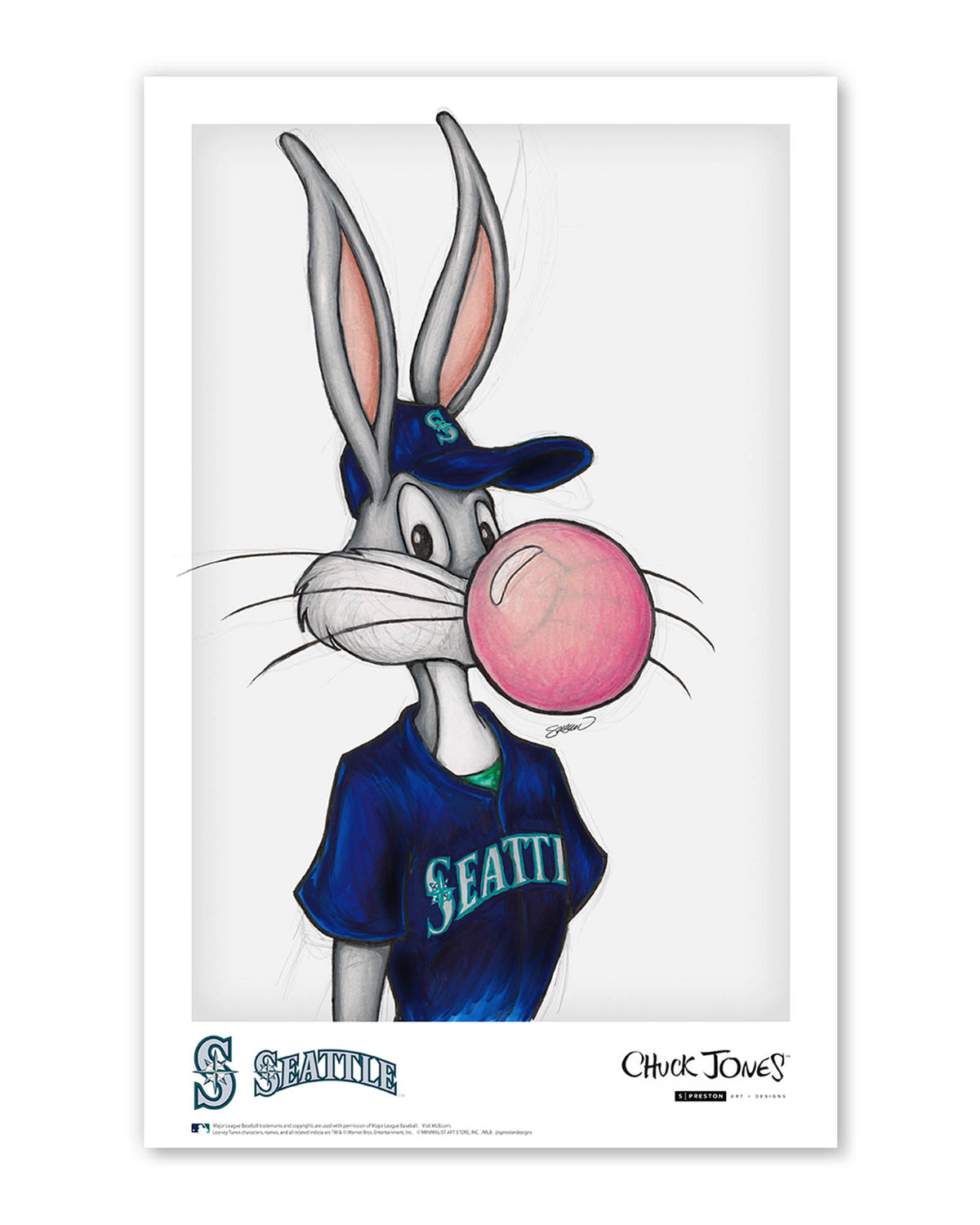 Bubblegum Bugs x MLB Mariners Limited Edition Art Print