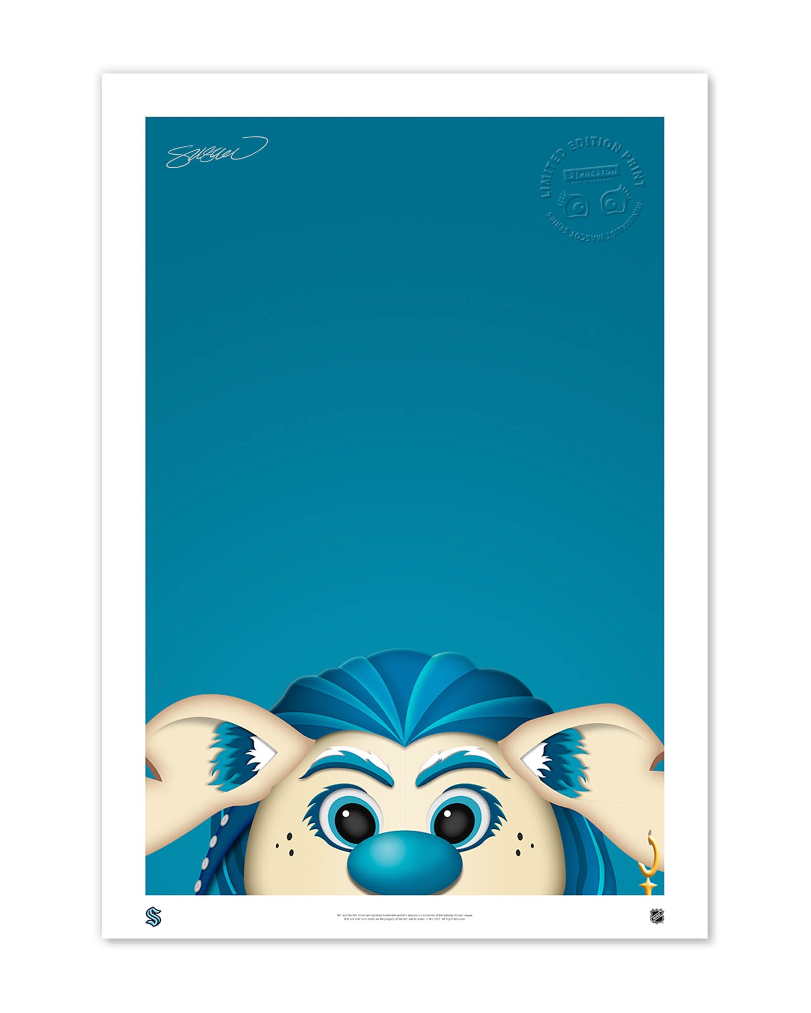 リーリー♡シンシン20thAnniversary☆碧峰峡凱旋おみやげマスコット♡ Buoy Art Print | Seattle Kraken Mascot – S. Preston Art + Designs
