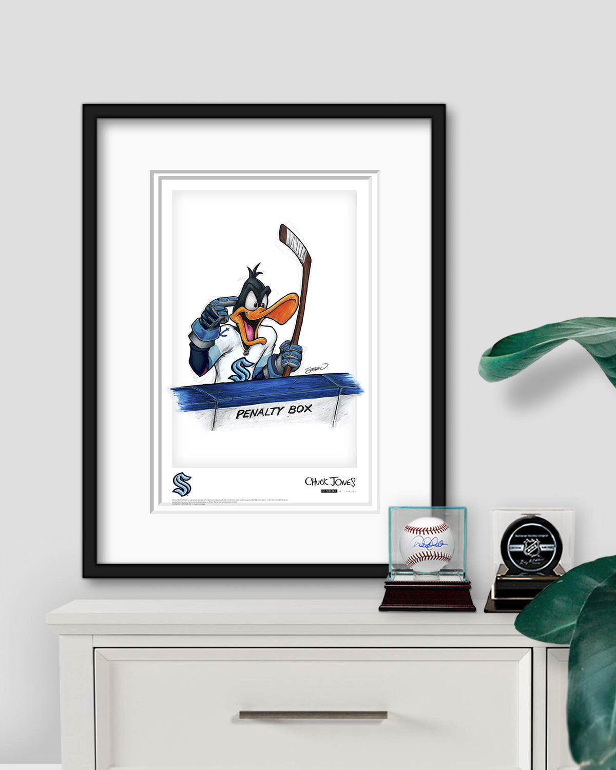 Duck Season Hockey Season x NHL Kraken Daffy Duck Limited Edition Art Print