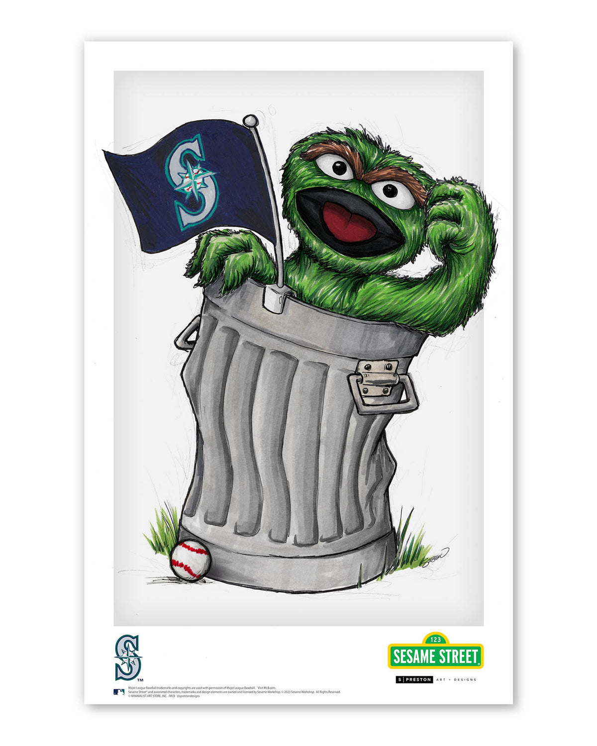 Oscar Rep Your Colours x MLB Mariners Limited Edition Art Print