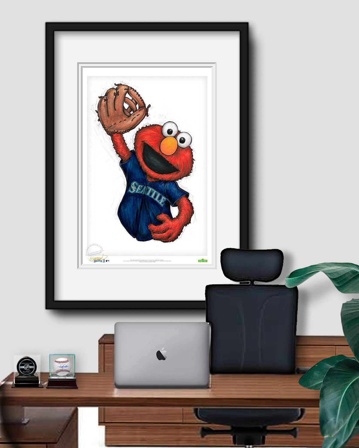 ELMO x MLB Mariners Limited Edition Fine Art Print