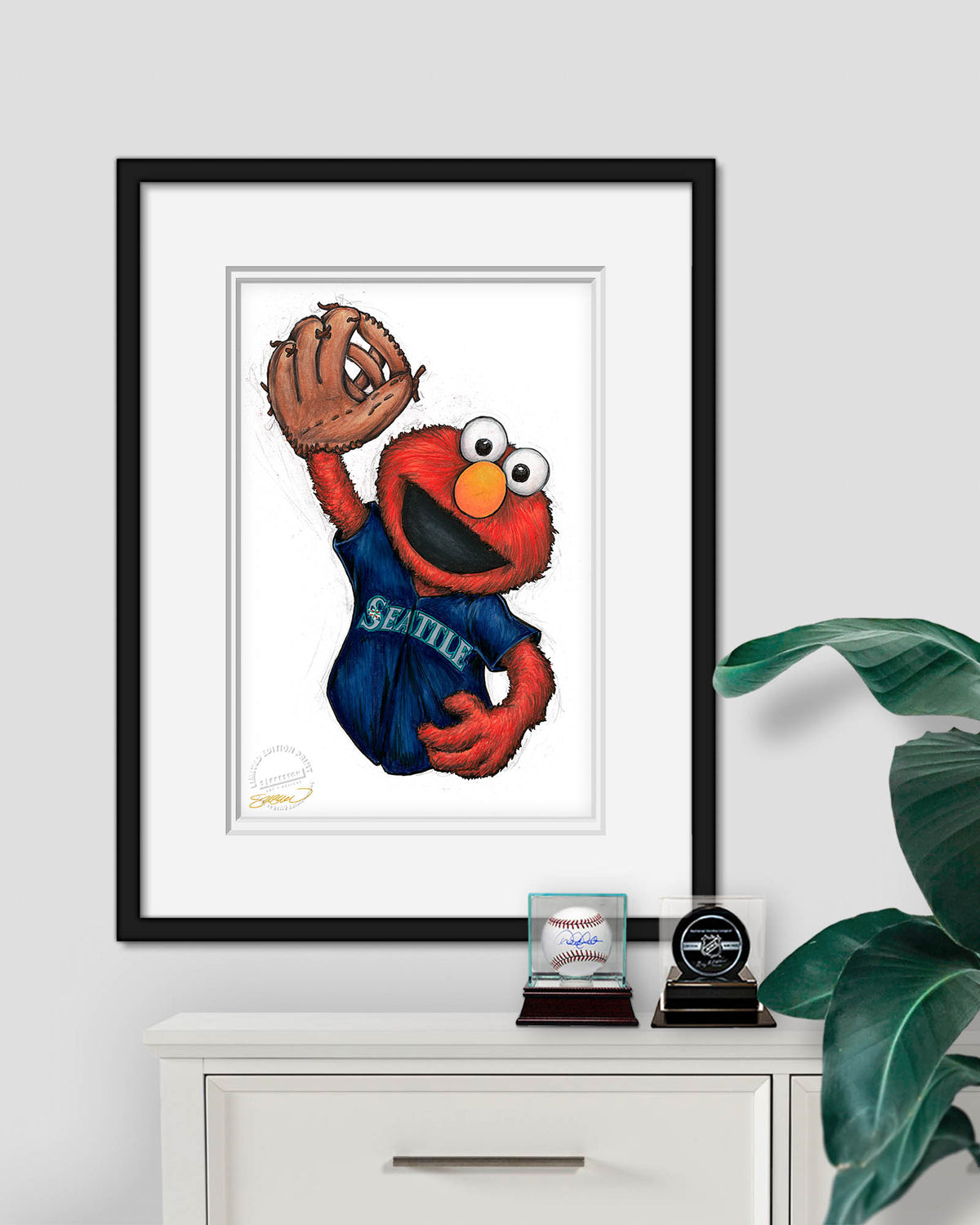 ELMO x MLB Mariners Limited Edition Fine Art Print