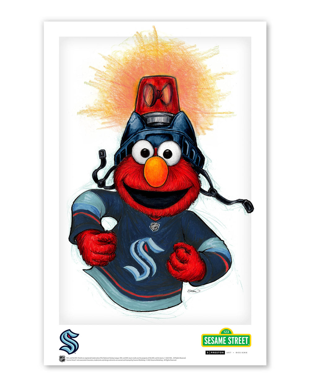 Elmo Loves Goals x Seattle Kraken | Sesame Street NHL – S. Preston Art ...