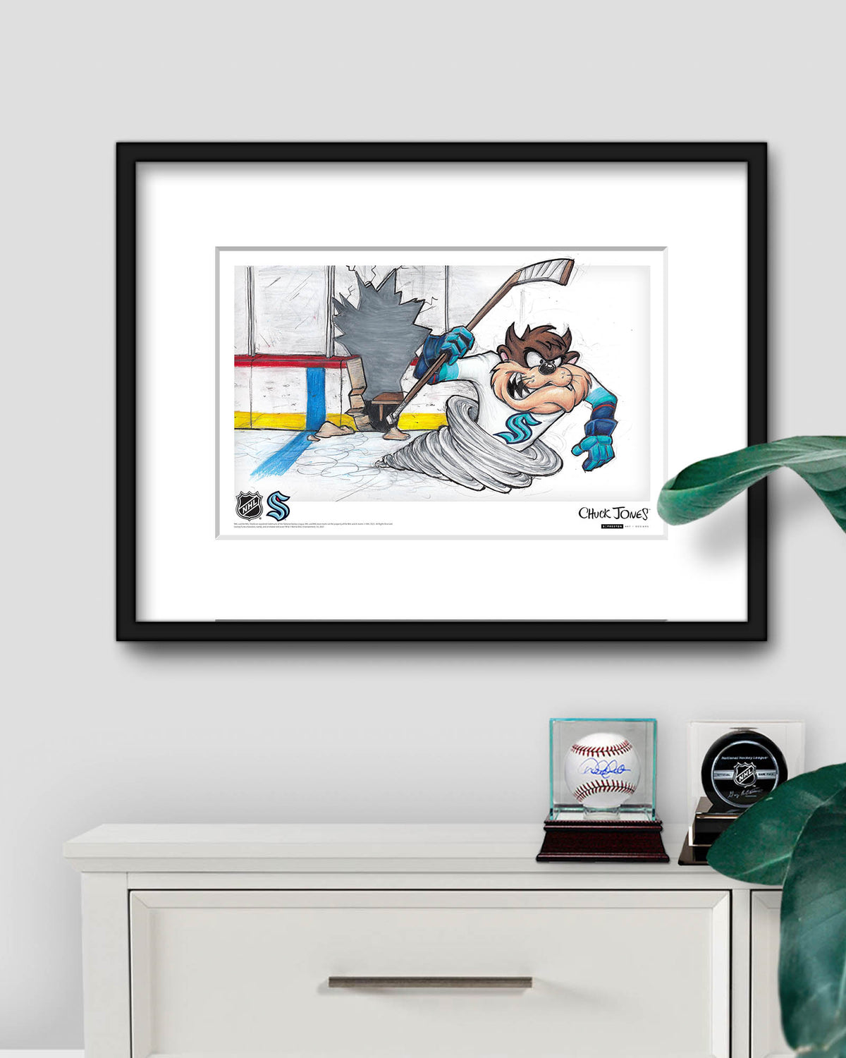 Tazmanian Line Change x NHL Kraken Tazmanian Devil Limited Edition Art Print