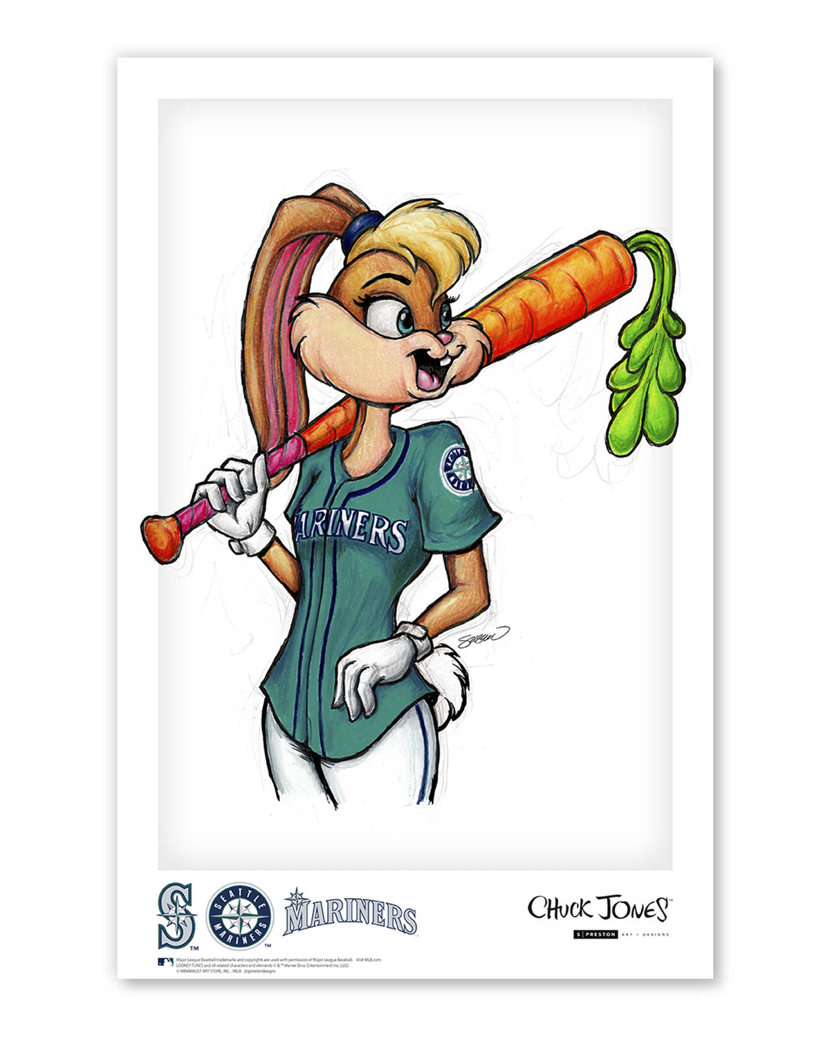 Lola Bunny x MLB Mariners Limited Edition Art Print