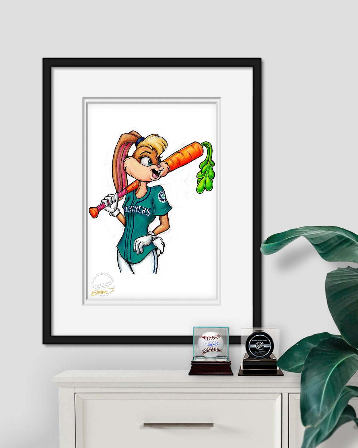 Lola Bunny x MLB Mariners Limited Edition Fine Art Print