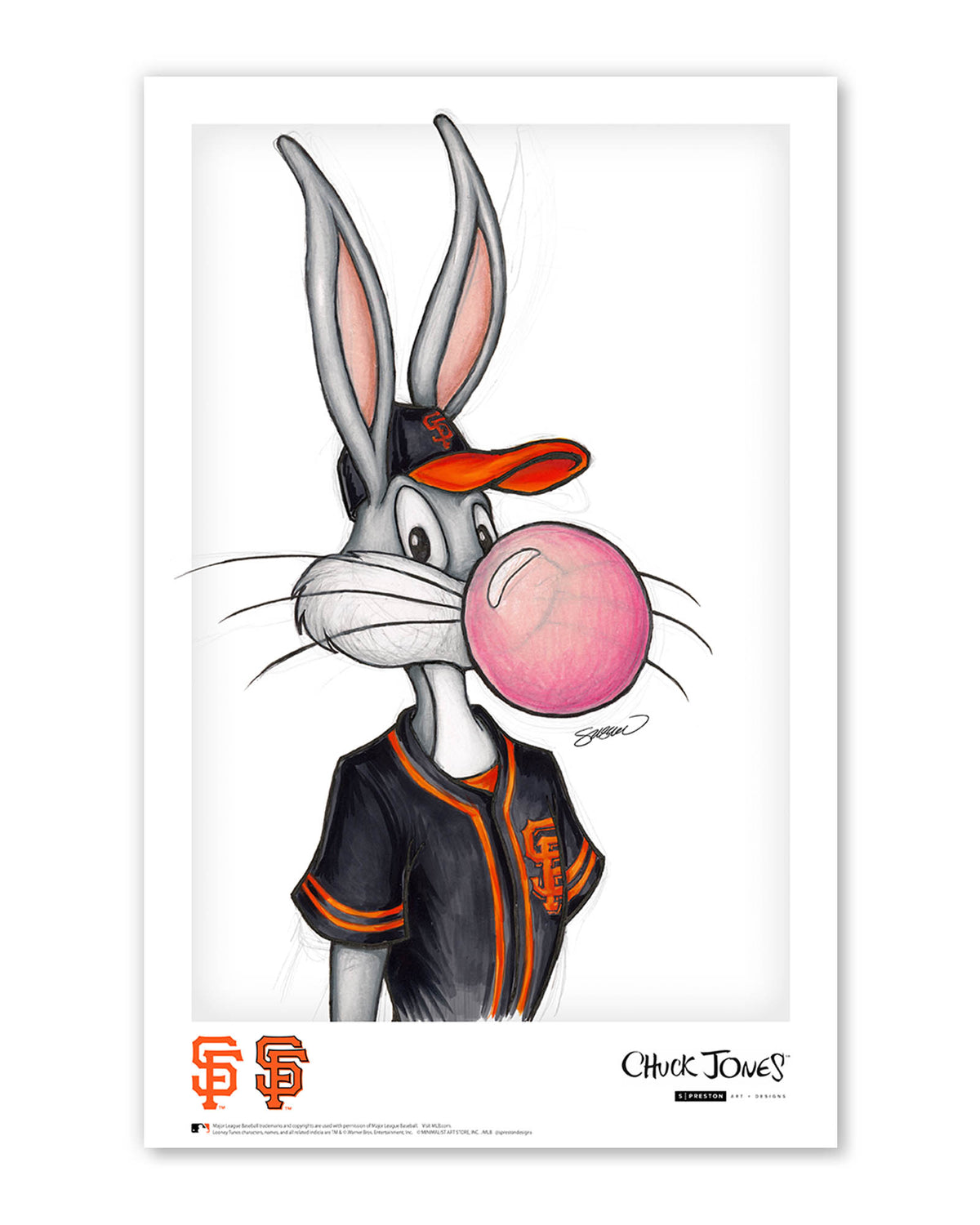 Bubblegum Bugs x MLB Giants Limited Edition Art Print