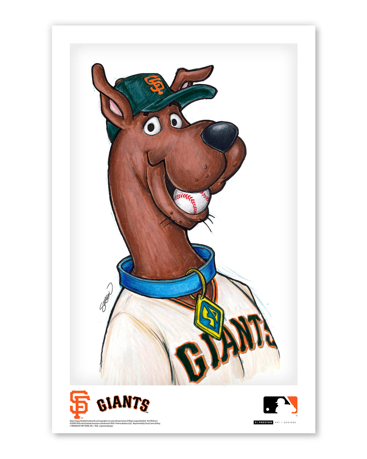 Scooby Doo x MLB Giants Limited Edition Art Print