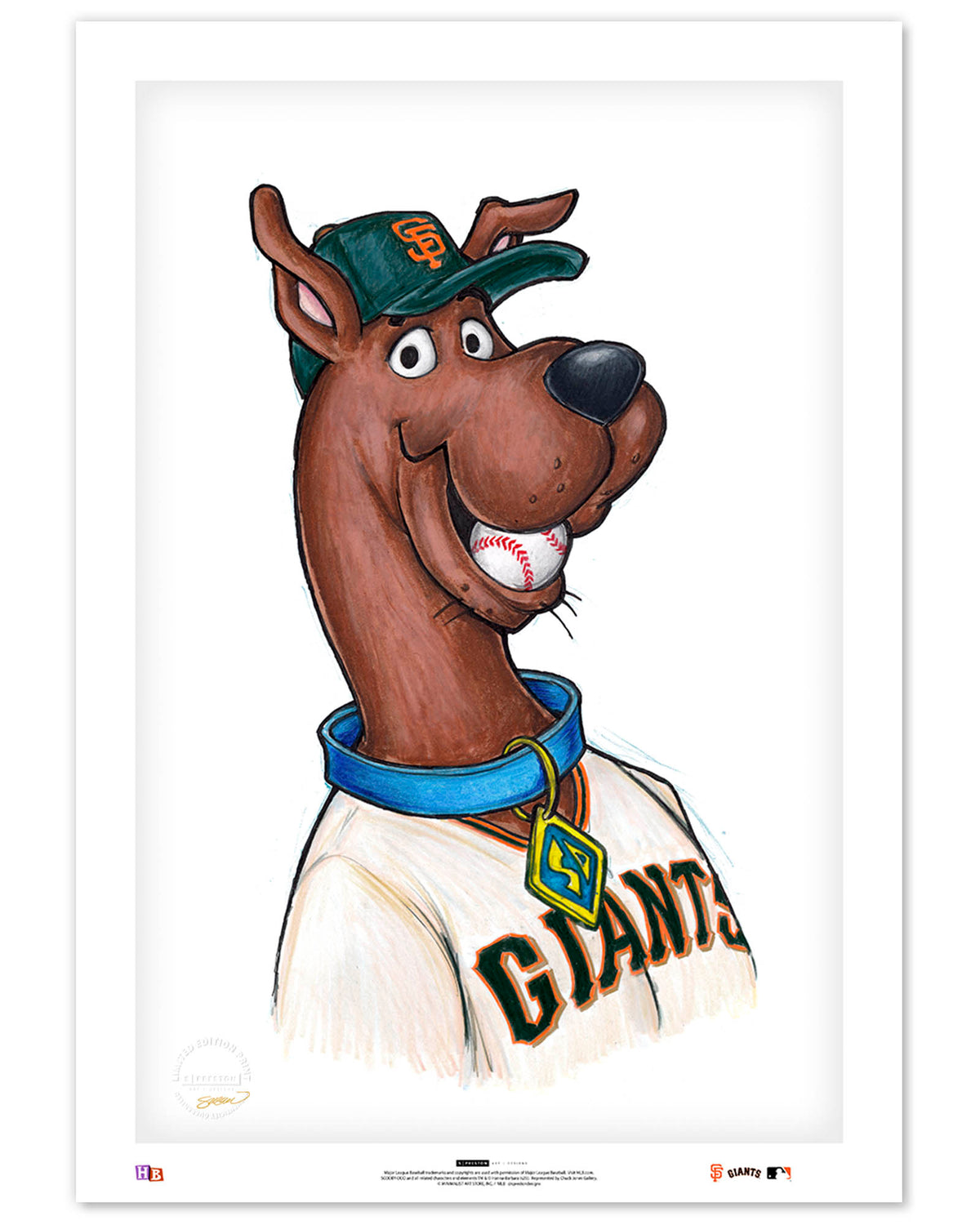 Scooby Doo x MLB Giants Limited Edition Art Print