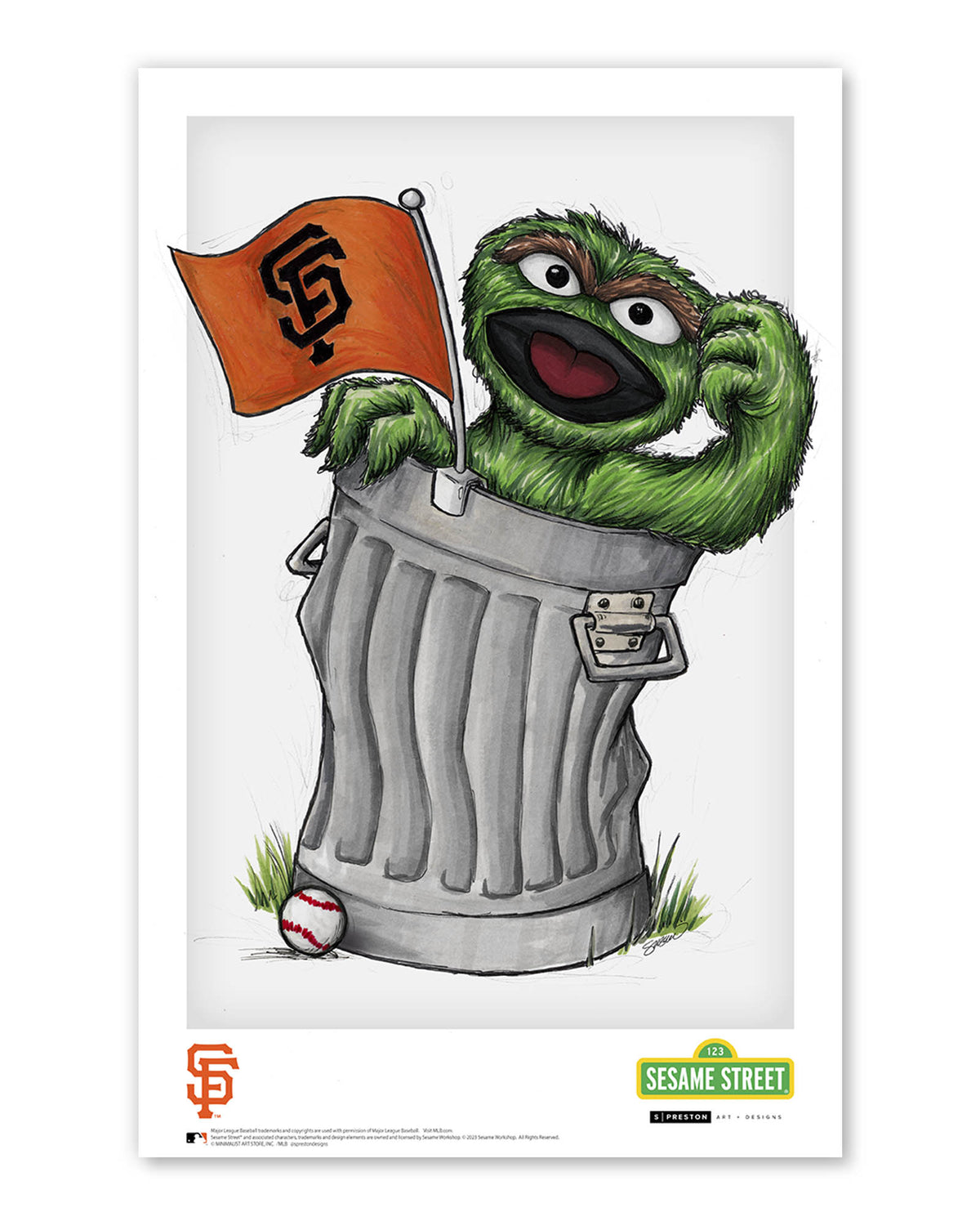 Oscar Rep Your Colours x MLB Giants Limited Edition Art Print