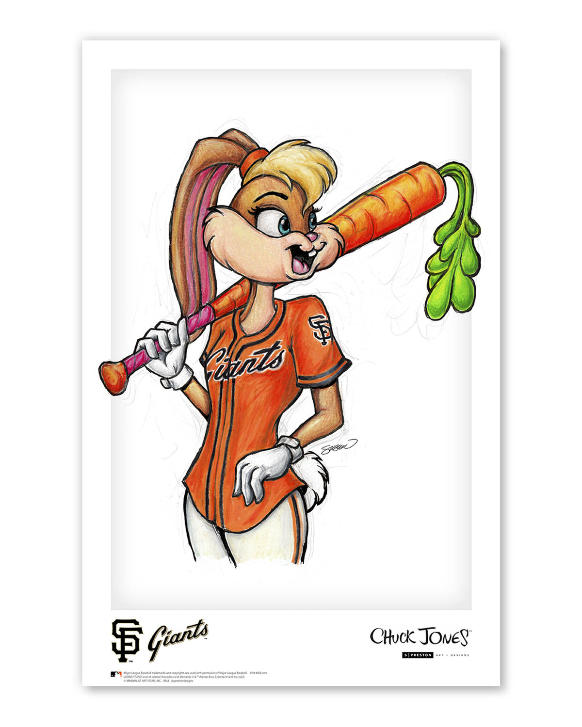 Lola Bunny x MLB Giants Limited Edition Art Print