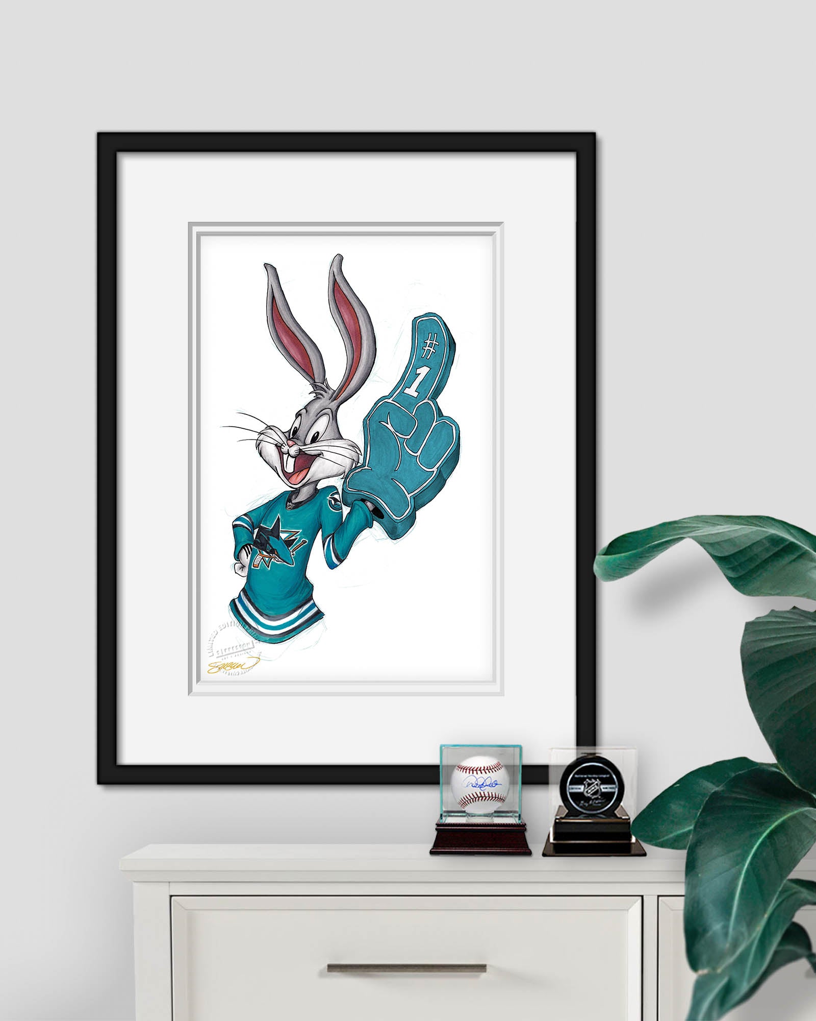 Rabbit Hockey Fan x NHL San Jose Sharks Bugs Bunny Limited Edition