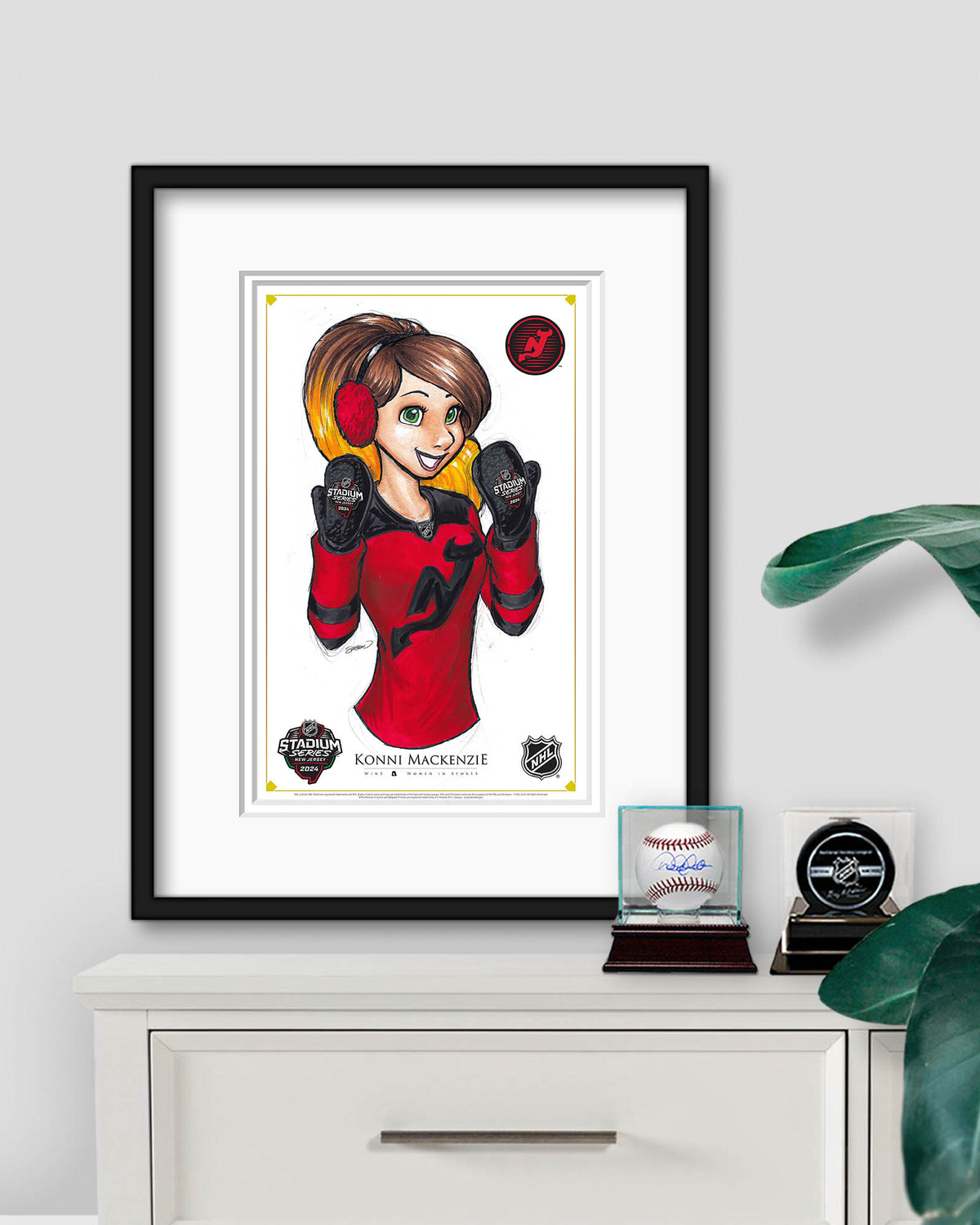 WinS® NHL Konni Mackenzie 2024 Stadium Series New Jersey Devils Poster Print