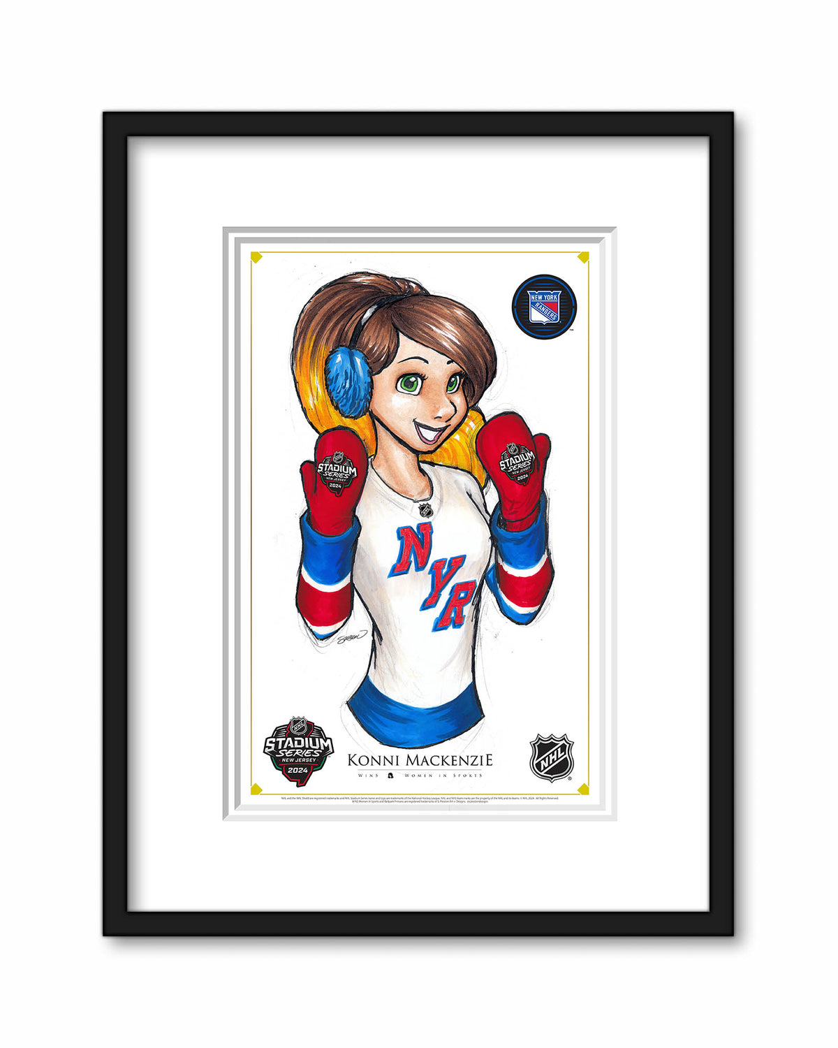 WinS® NHL Konni Mackenzie 2025 Stadium Series Detroit Red Wings Poster Print