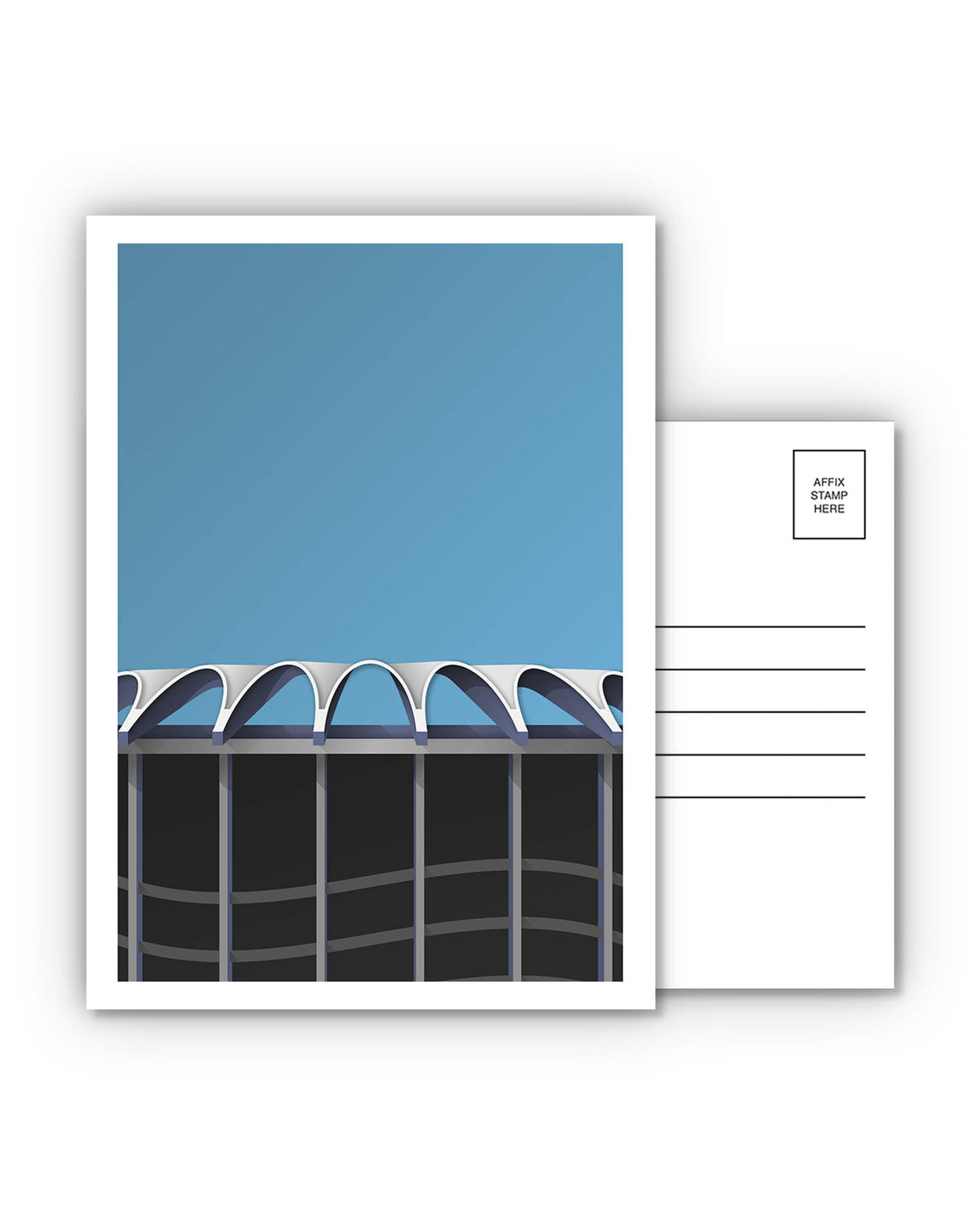 Minimalist Busch II Stadium Postcard