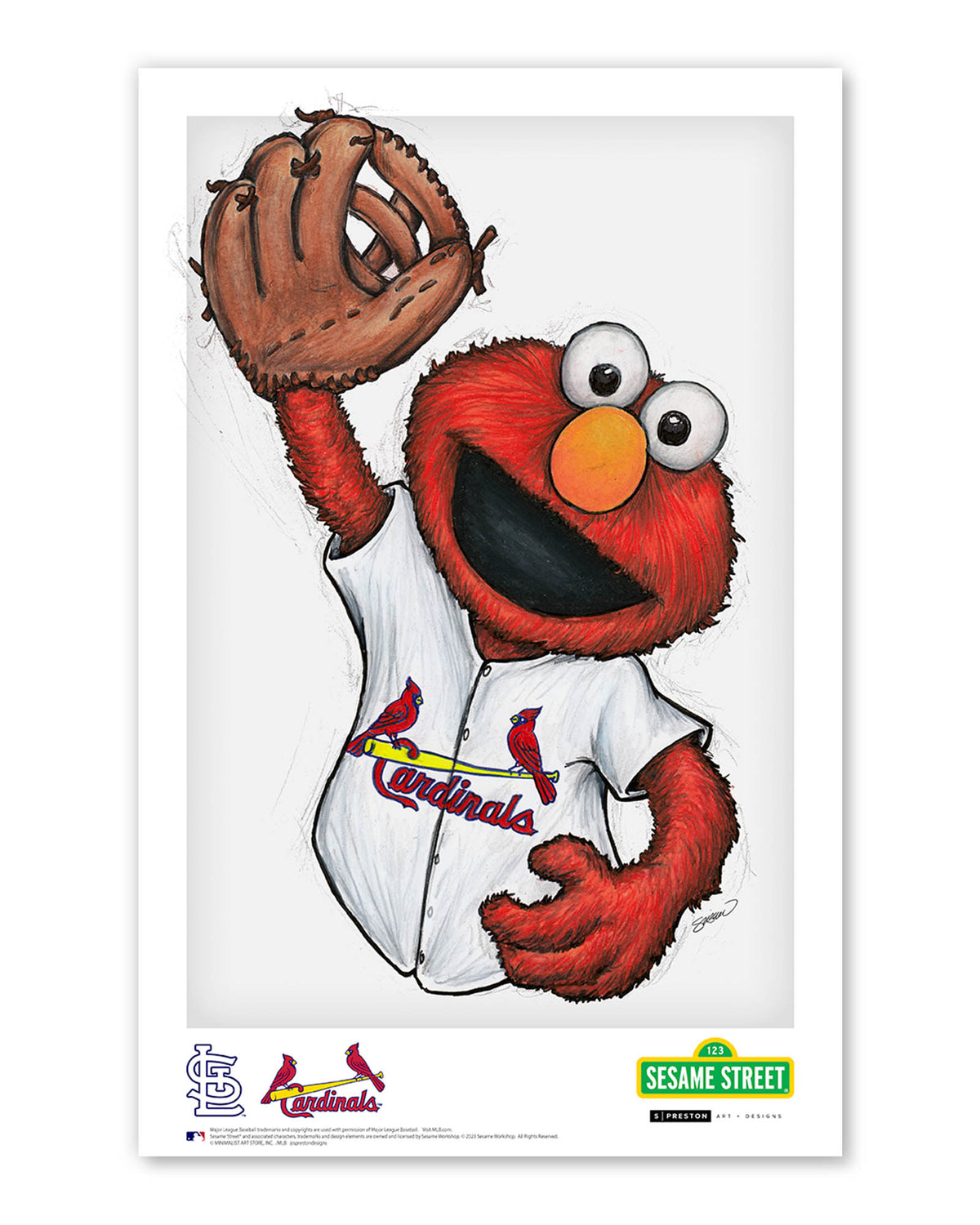 ELMO x MLB Cardinals Limited Edition Art Print