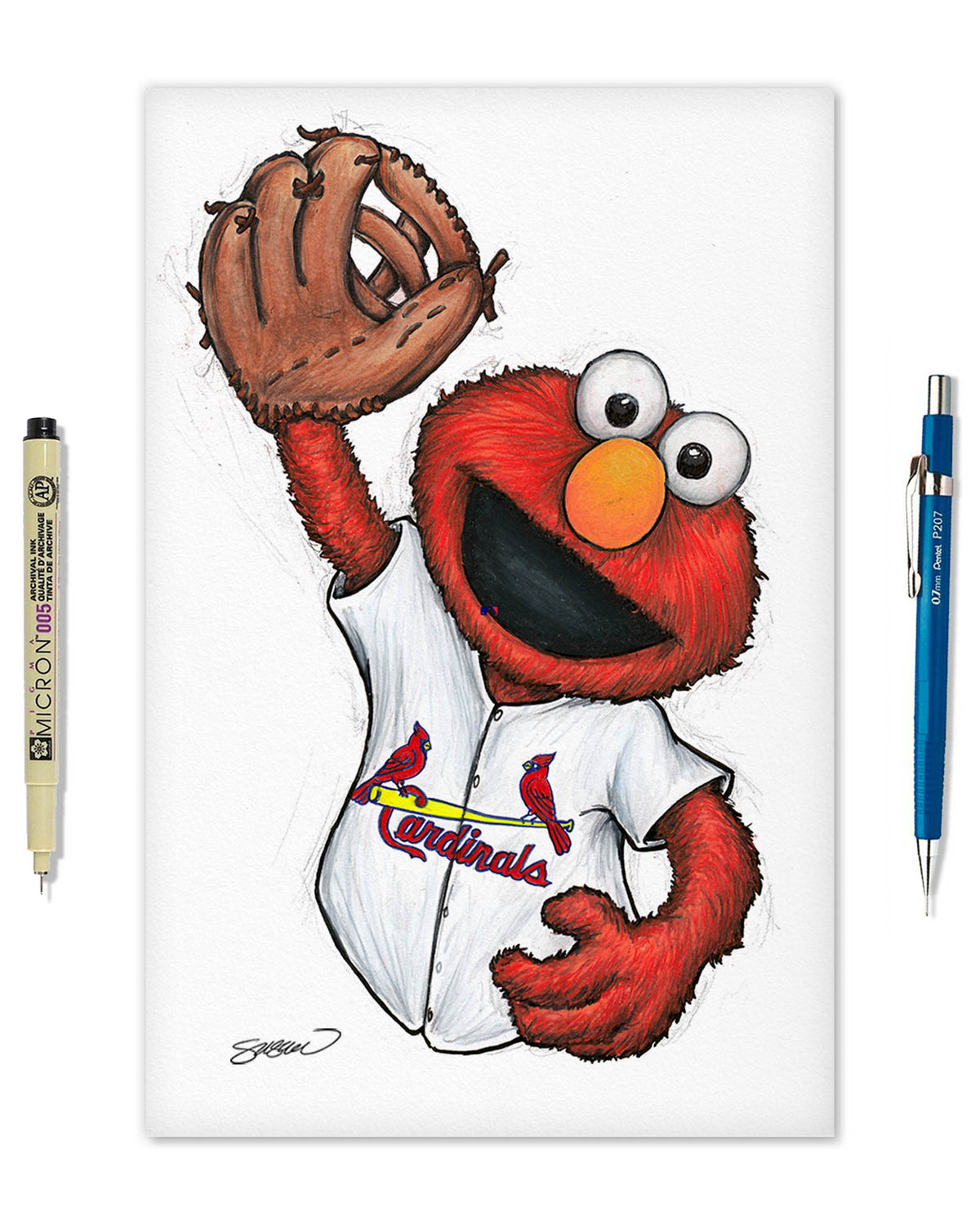 ELMO x MLB Cardinals Limited Edition Fine Art Print