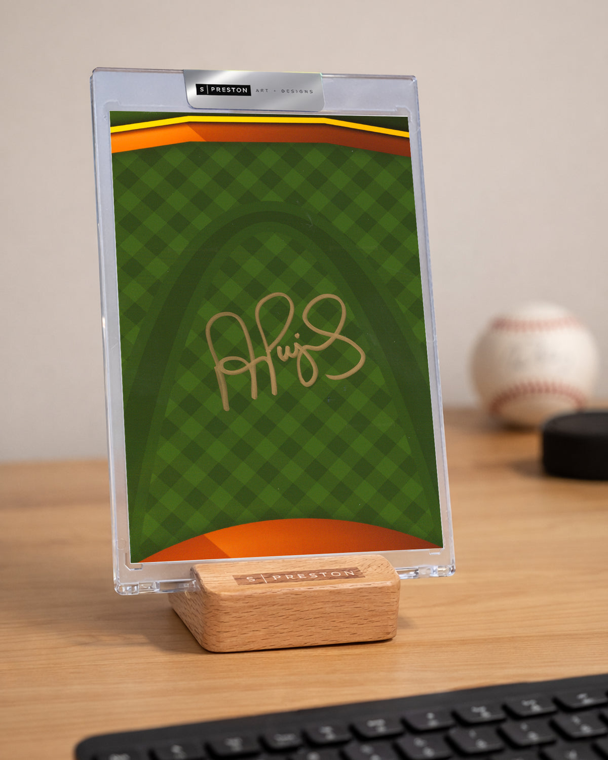 Minimalist Busch Stadium  - Albert Pujols Autograph Slab - Authenticated