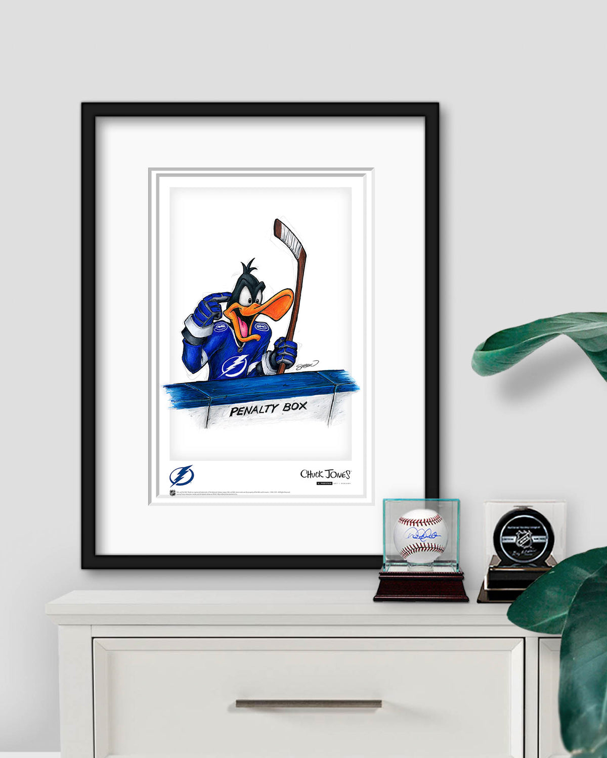 Duck Season Hockey Season x NHL Lightning Daffy Duck Limited Edition Art Print
