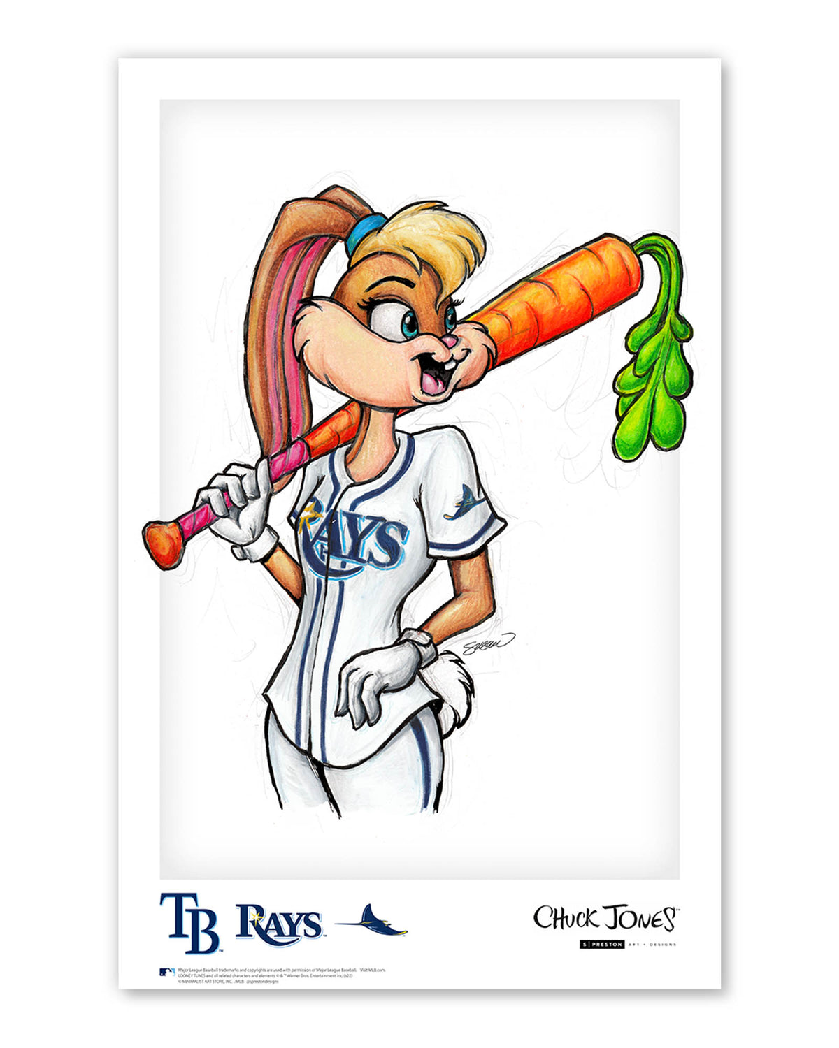 Lola Bunny x MLB Rays Limited Edition Art Print