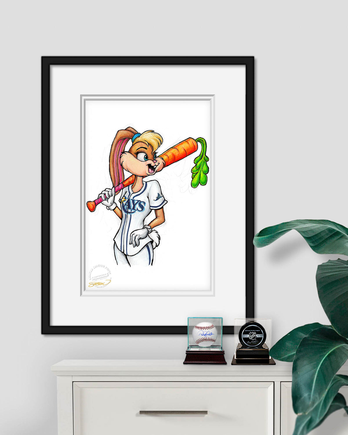 Lola Bunny x MLB Rays Limited Edition Art Print