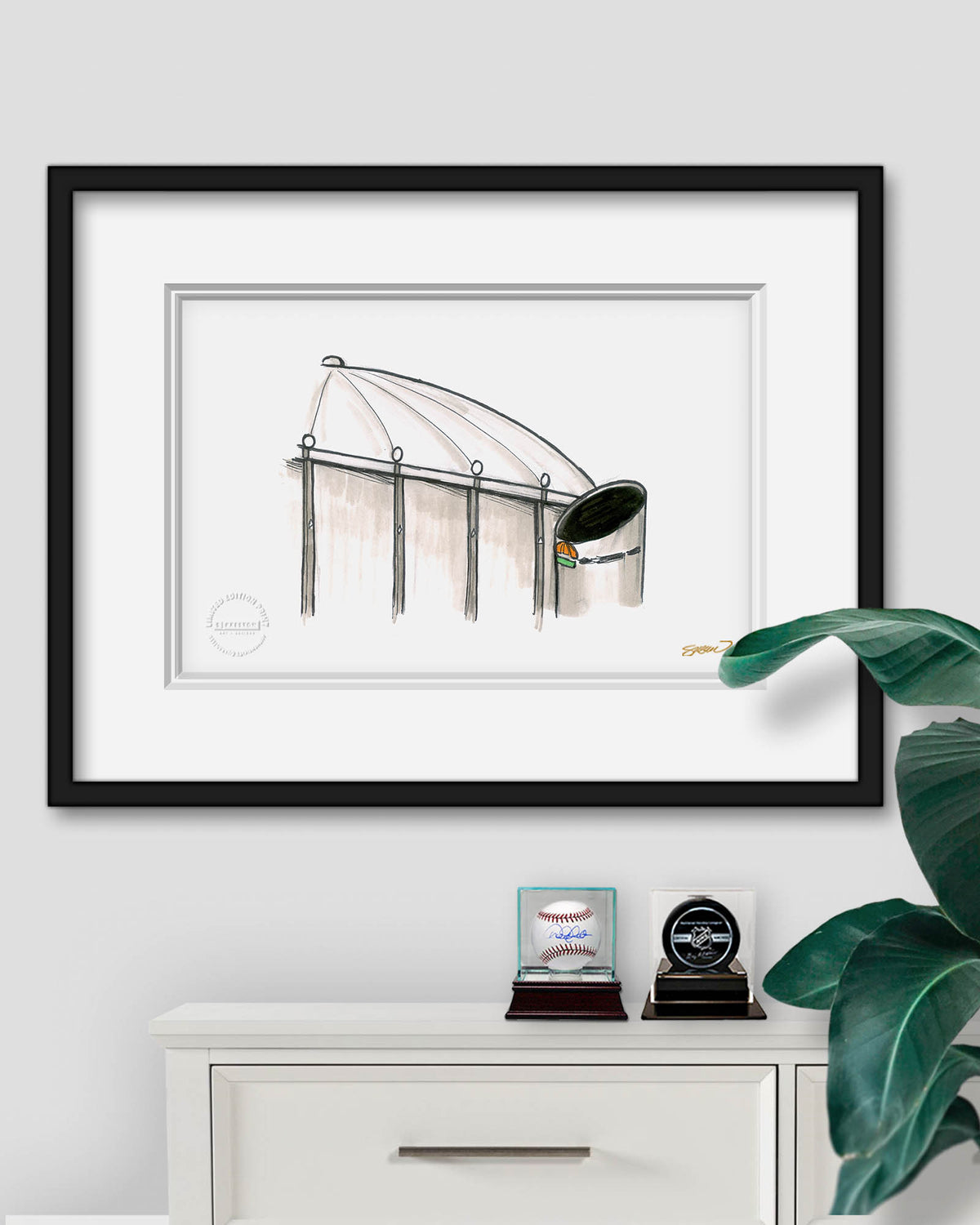 Tropicana Field Ink Sketch Limited Edition Fine Art Print