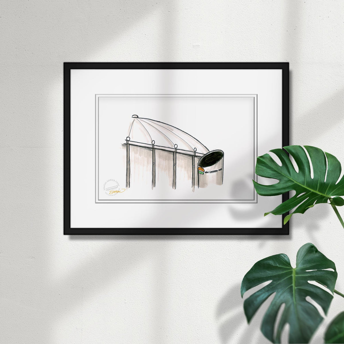 Tropicana Field Ink Sketch Limited Edition Fine Art Print