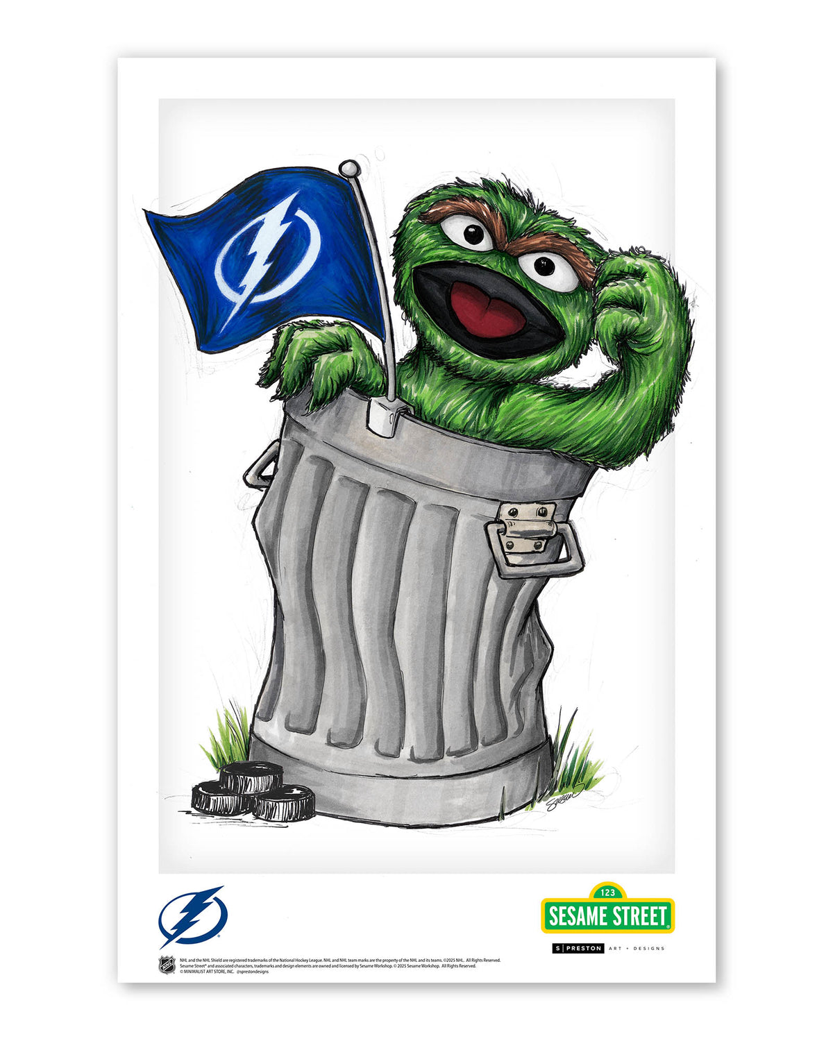 Oscar Rep Your Colours x NHL Lightning Limited Edition Art Print