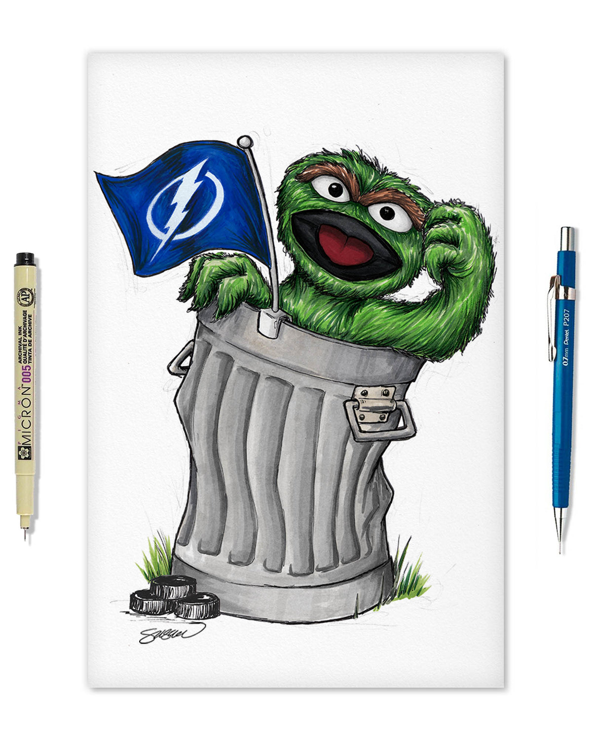 Oscar Rep Your Colours x NHL Lightning Limited Edition Fine Art Print