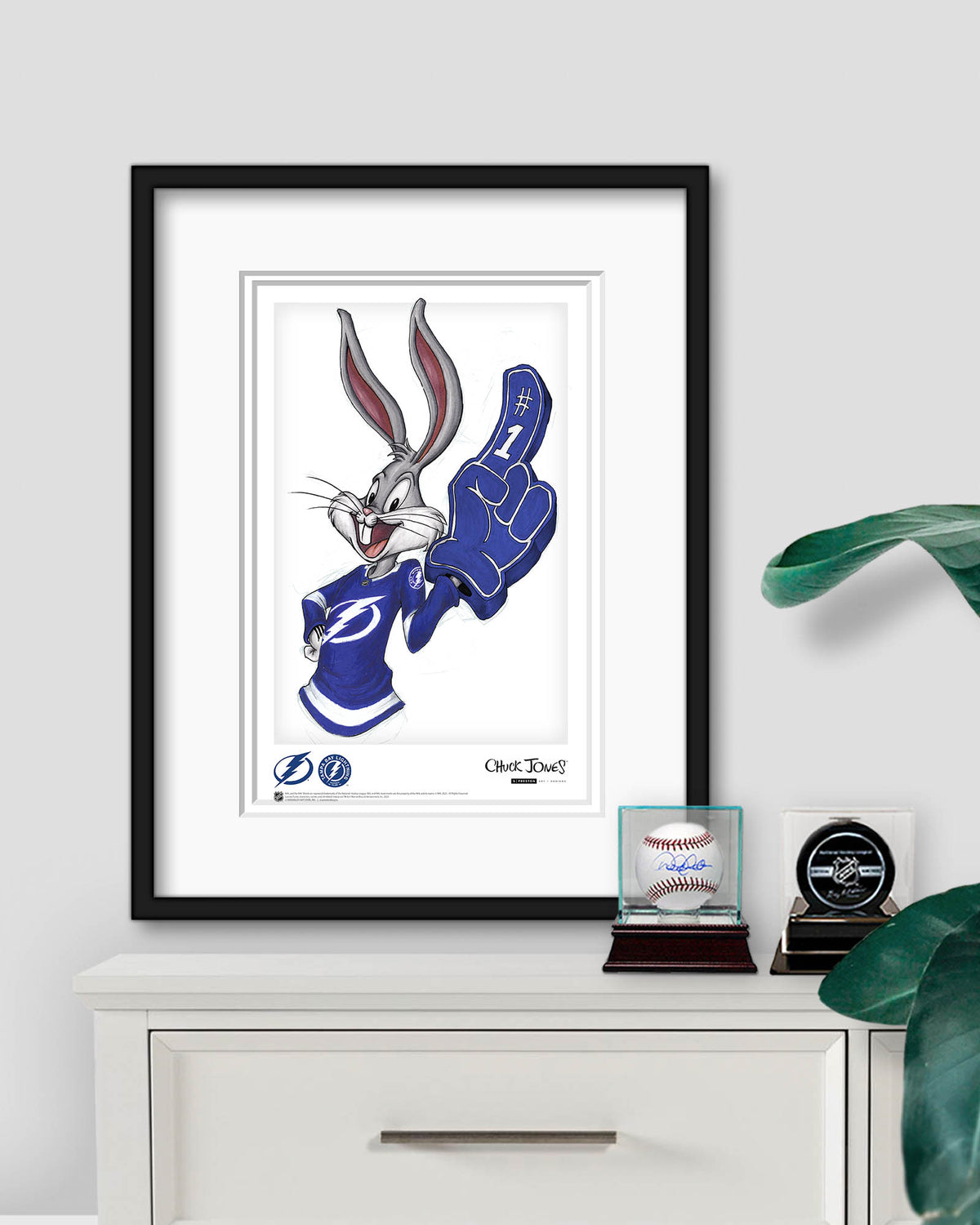 Rabbit Hockey Fan x NHL Lightning Bugs Bunny Limited Edition Art Print